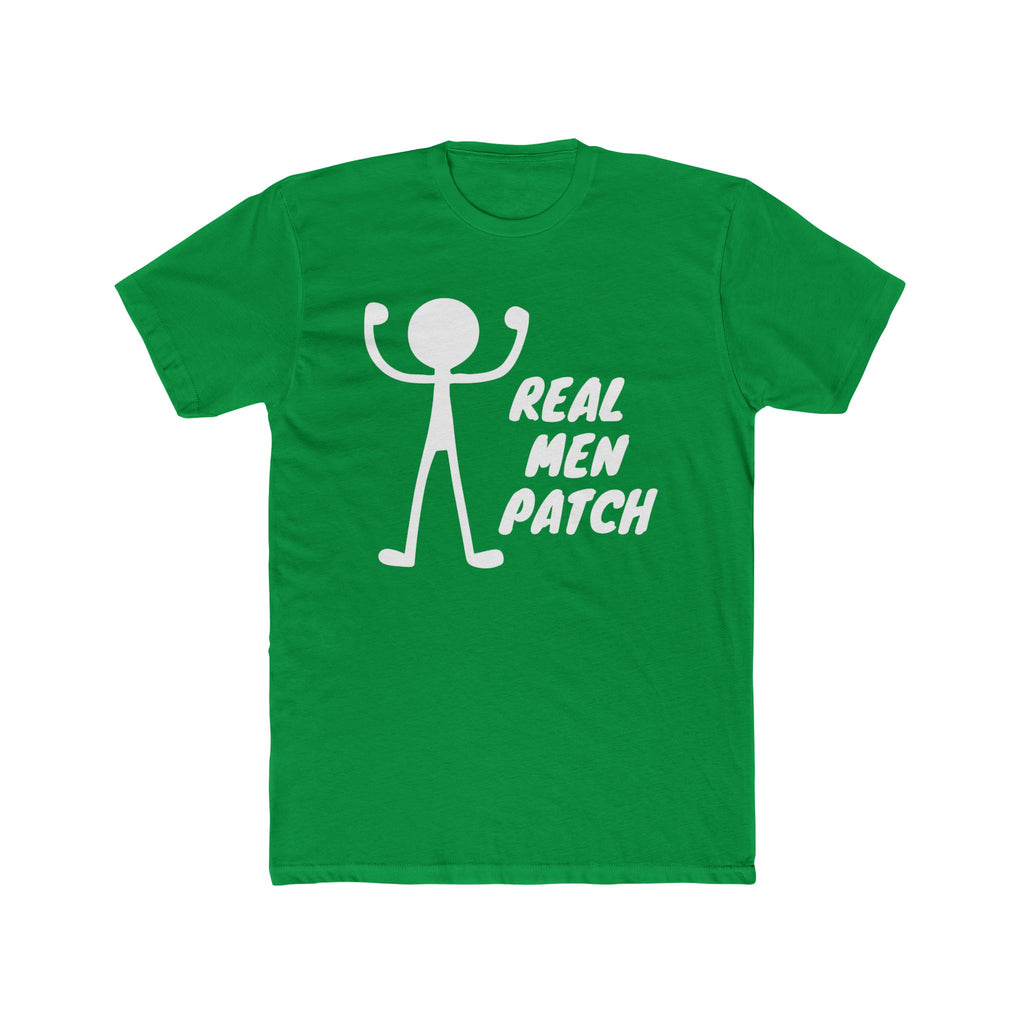 "Real Men Patch" - Lightweight Cotton T-shirt