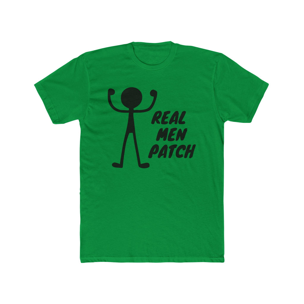 "Real Men Patch" - Lightweight Cotton T-shirt