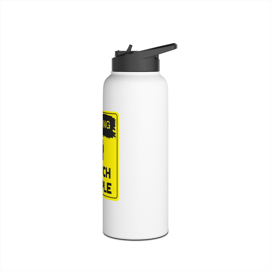 "Warning: I Patch People" - Stainless Steel Water Bottle (12oz, 18oz, 32oz)