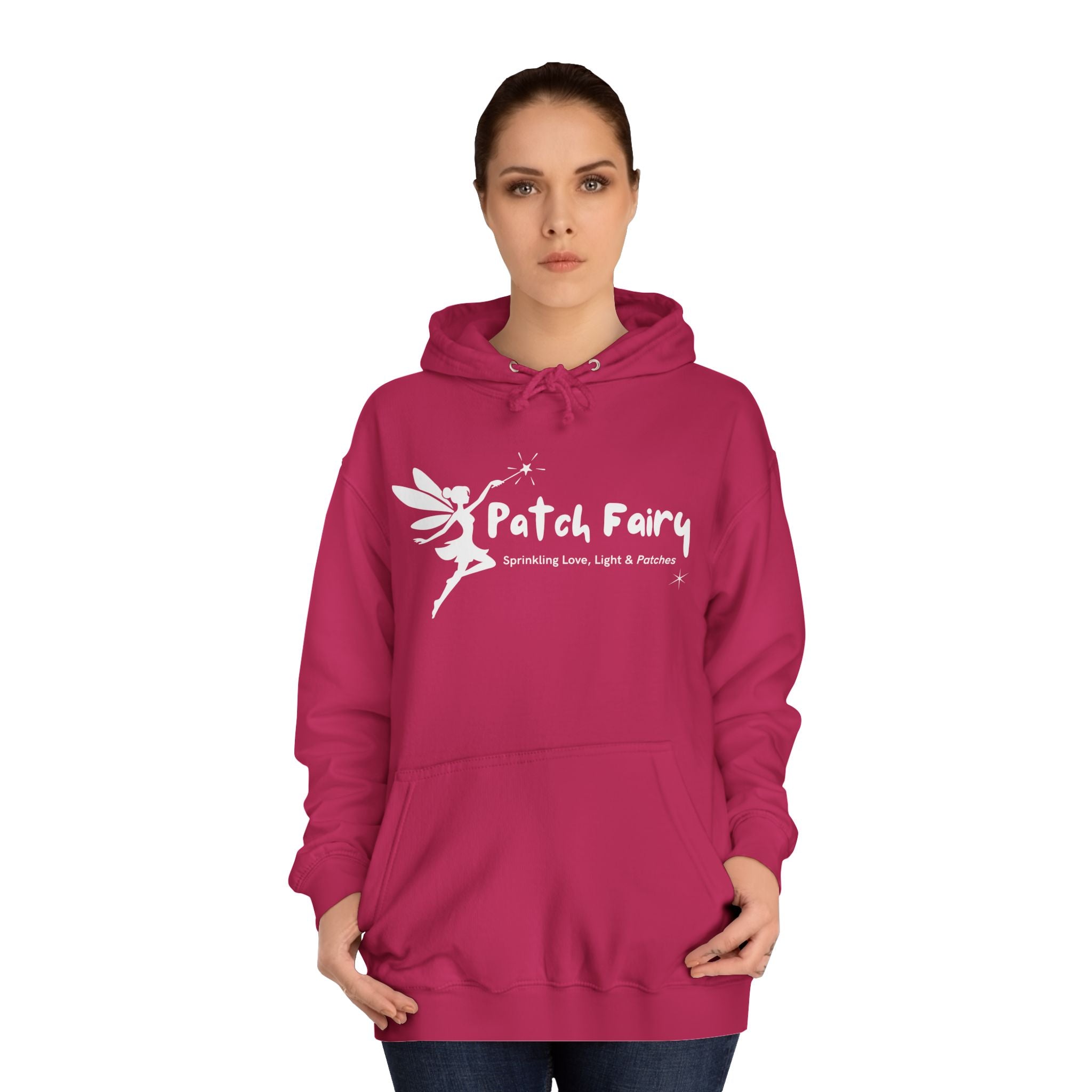 "Patch Fairy" Hoodie - Unisex College Hoodie