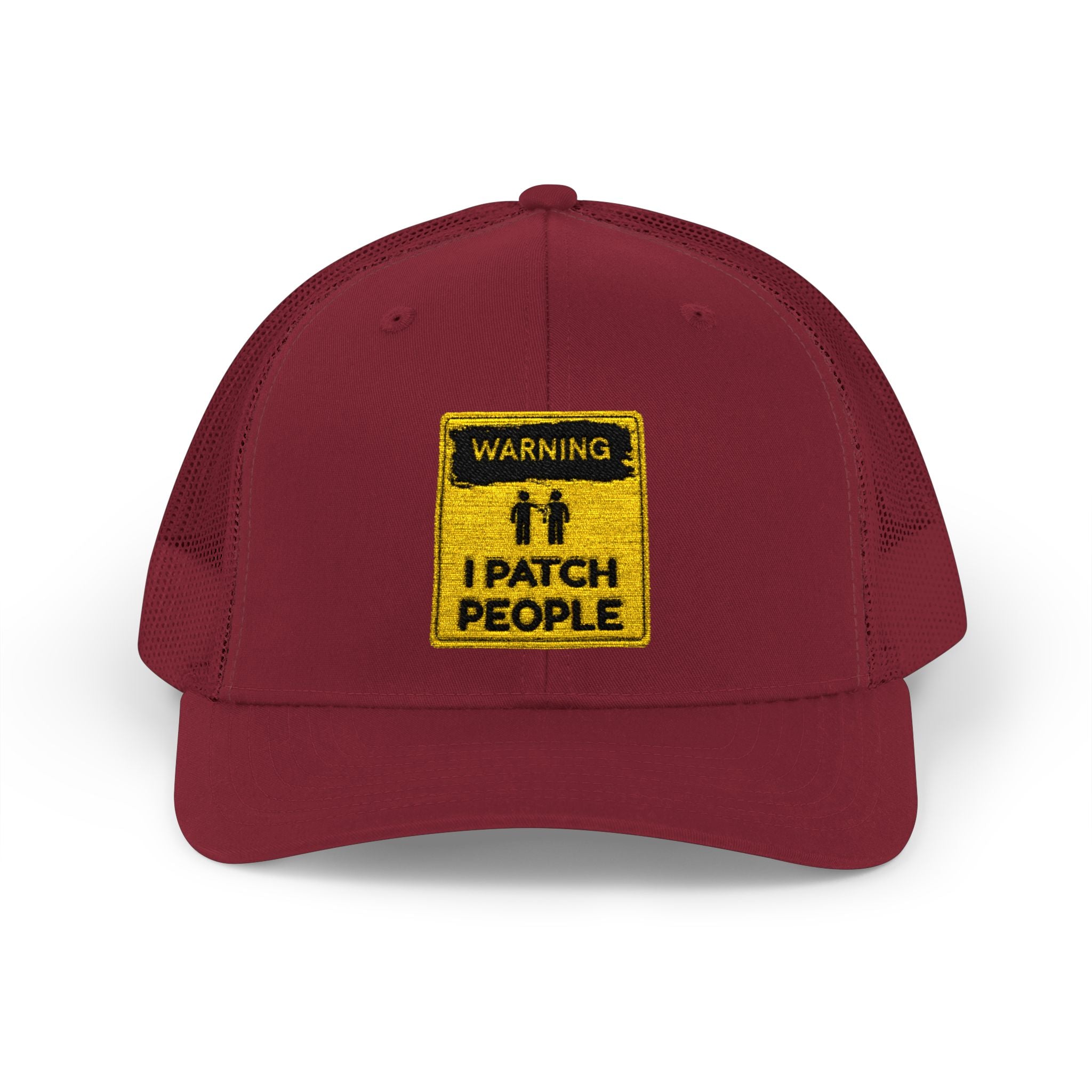 "Warning: I Patch People" - Snapback Trucker Cap