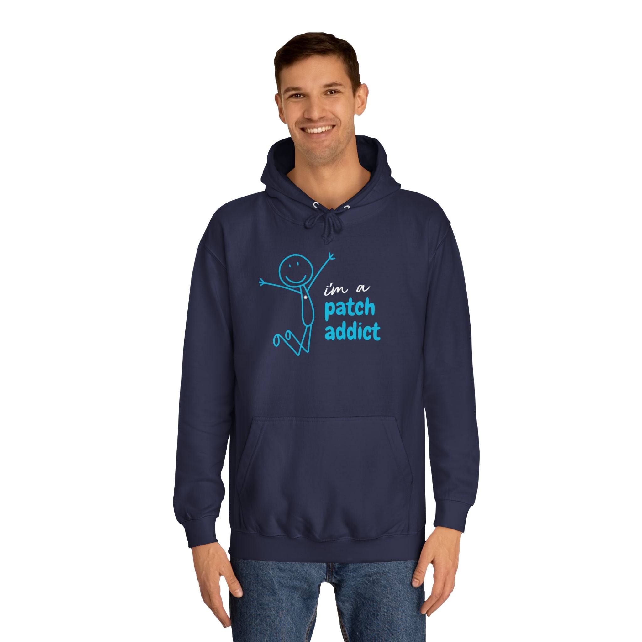 "I'm A Patch Addict" - Unisex College Hoodie