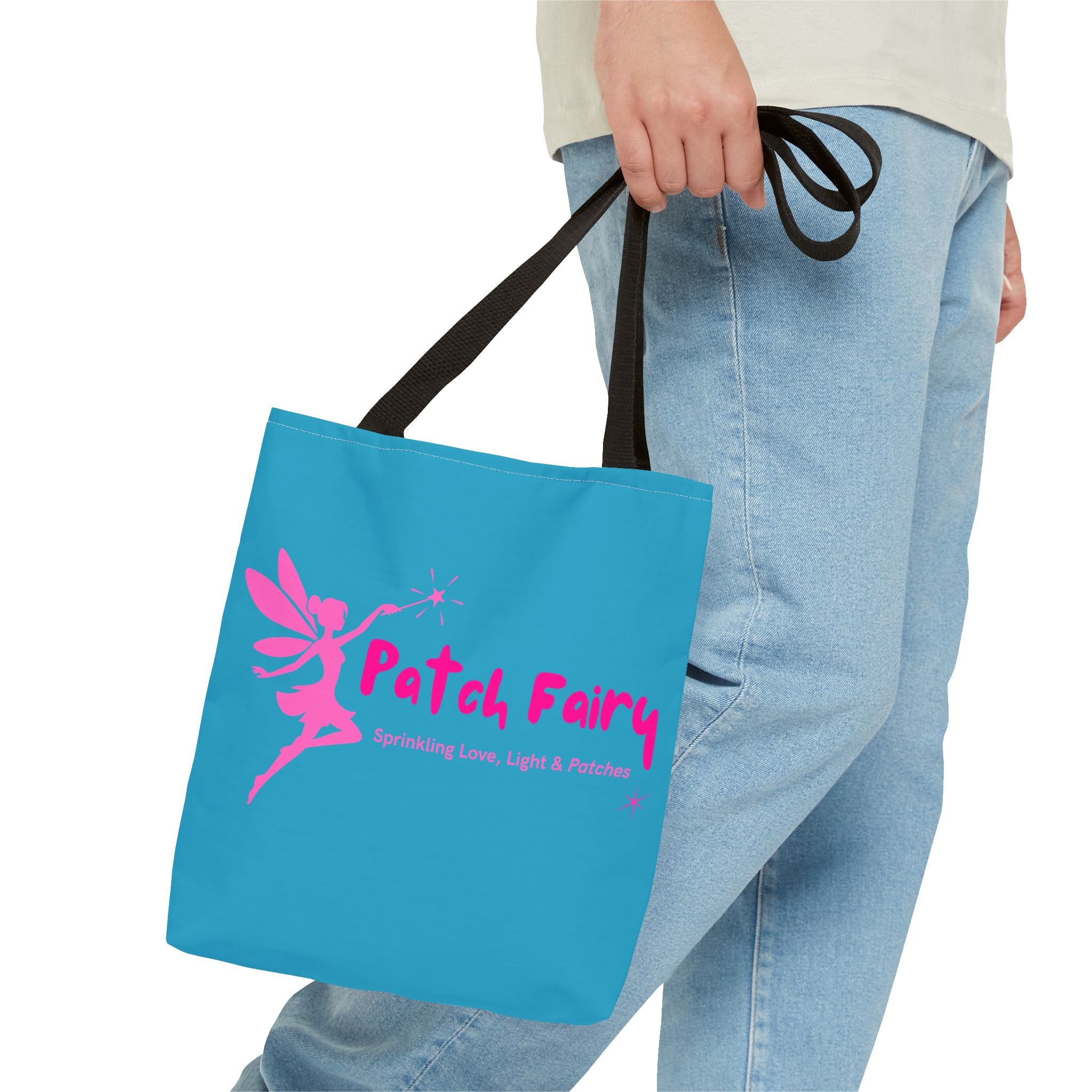 "Patch Fairy" - Teal Tote Bag (3 sizes)