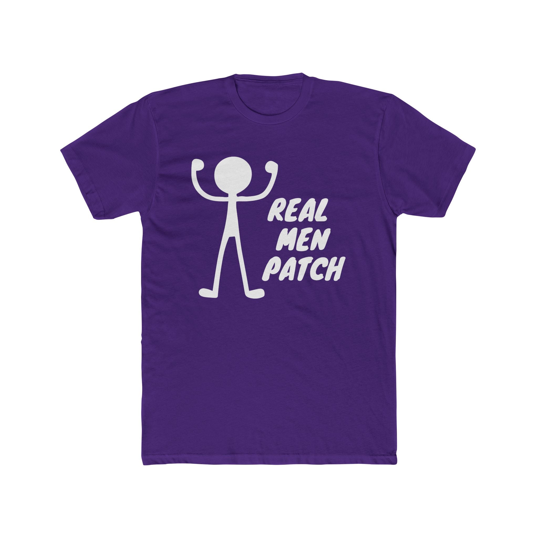 "Real Men Patch" - Lightweight Cotton T-shirt