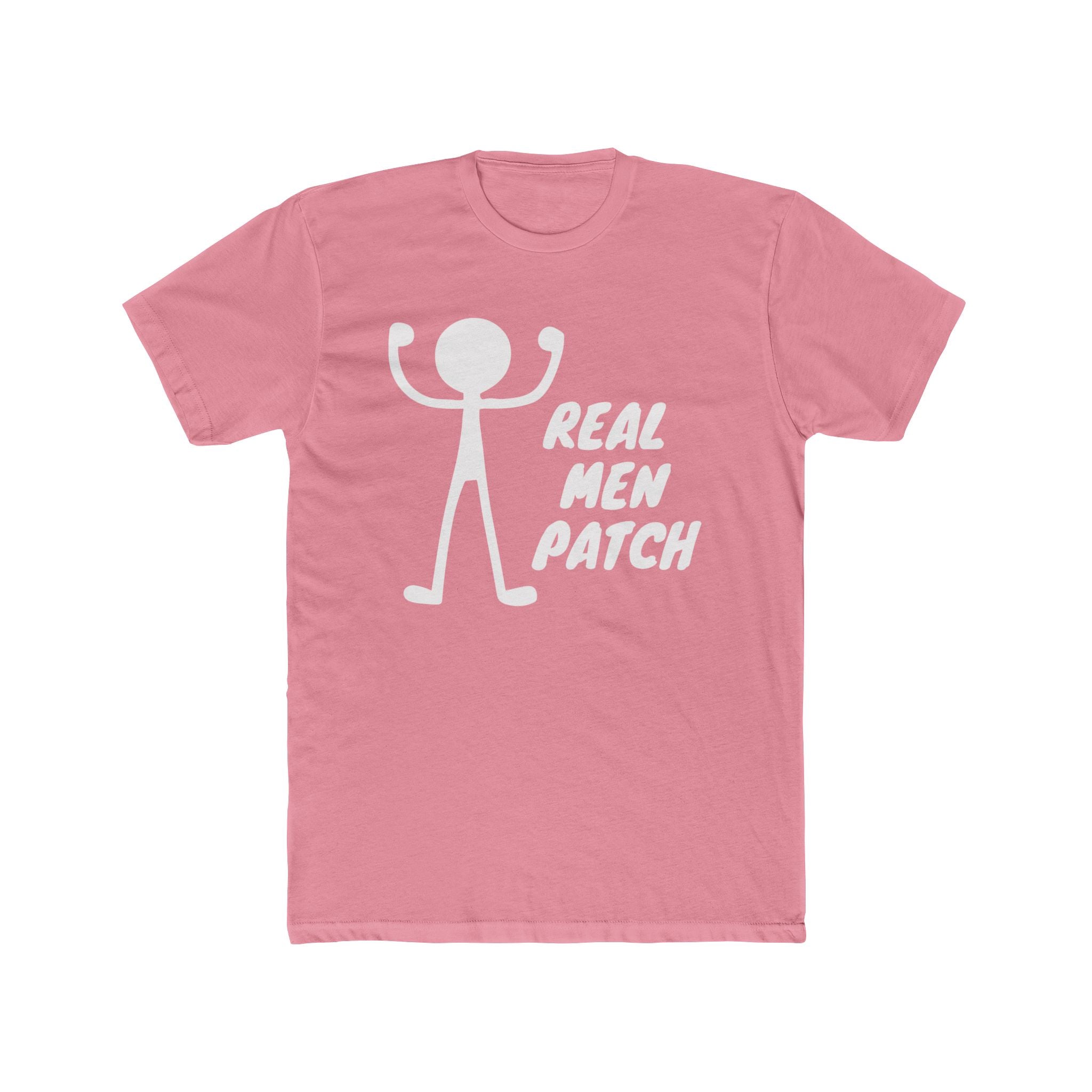 "Real Men Patch" - Lightweight Cotton T-shirt