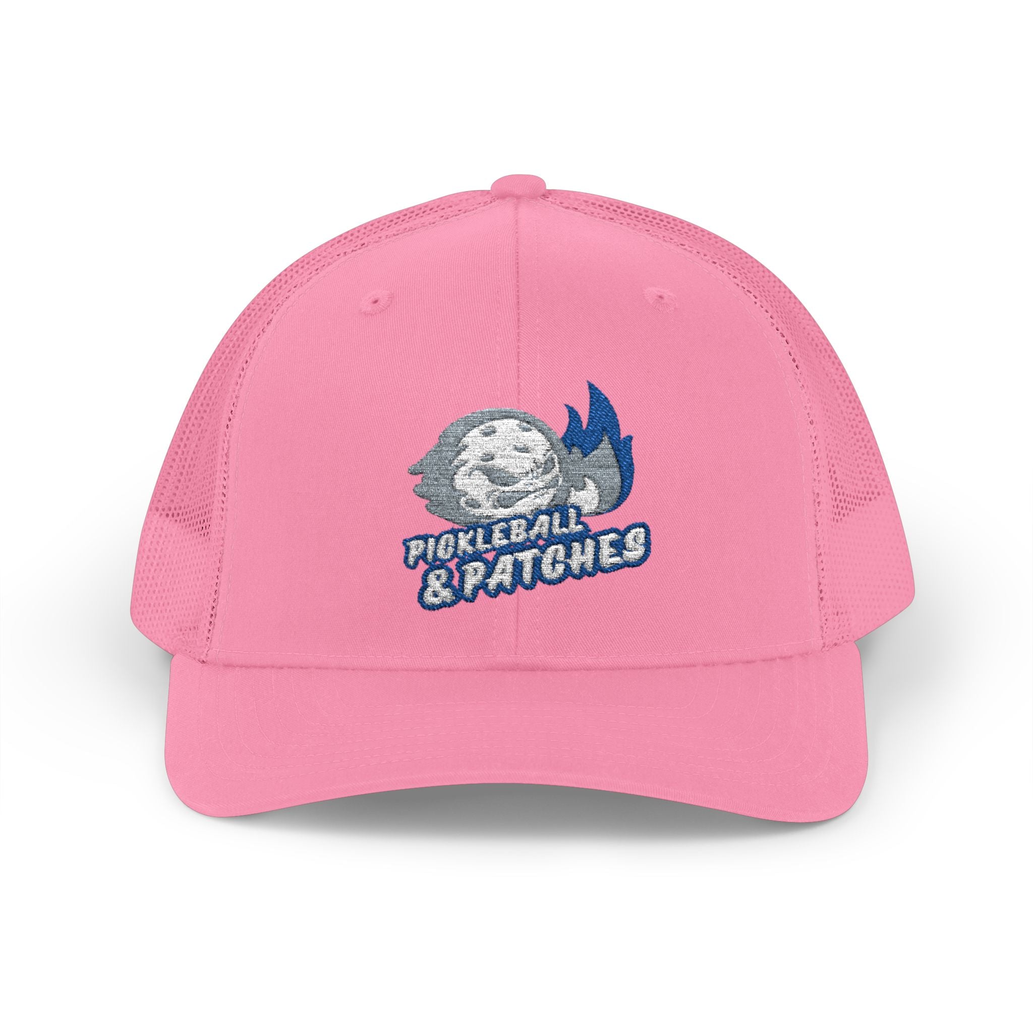 Embroidered "Pickleball & Patches" - Snapback Trucker Cap