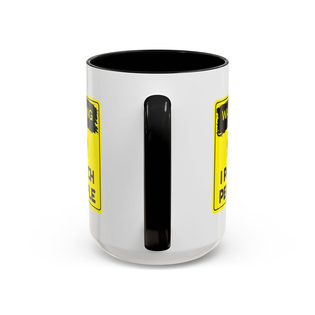 "Warning: I Patch People" - Accent Coffee Mug (11oz, 15oz)