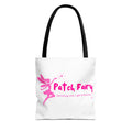 "Pink Patch Fairy" - White Tote Bag (3 sizes)