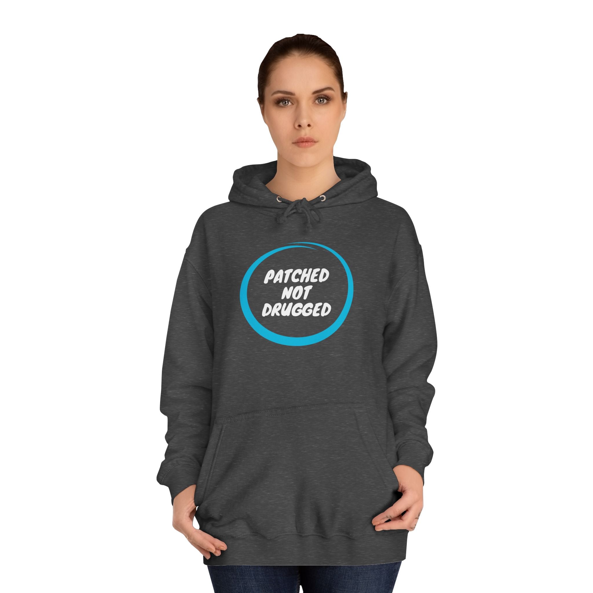 "Patched Not Drugged" - Unisex College Hoodie
