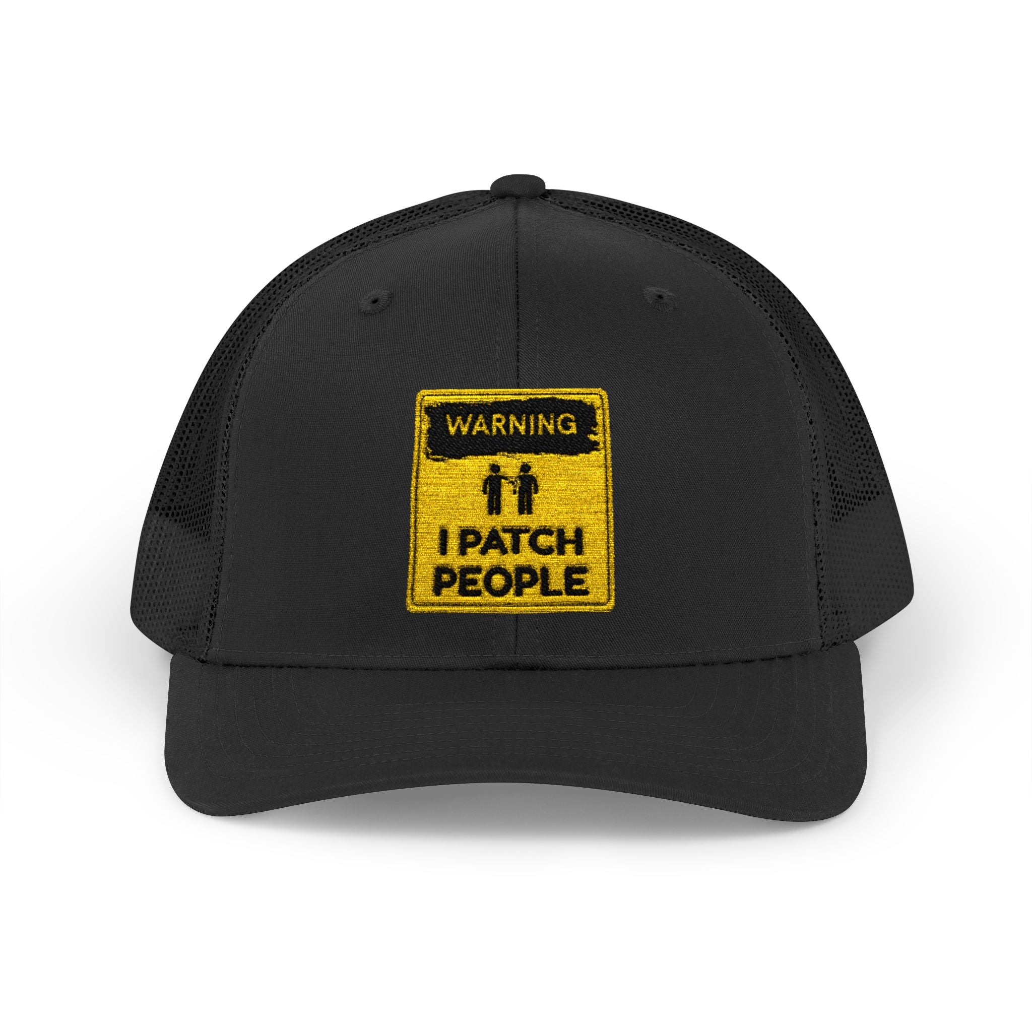 "Warning: I Patch People" - Snapback Trucker Cap