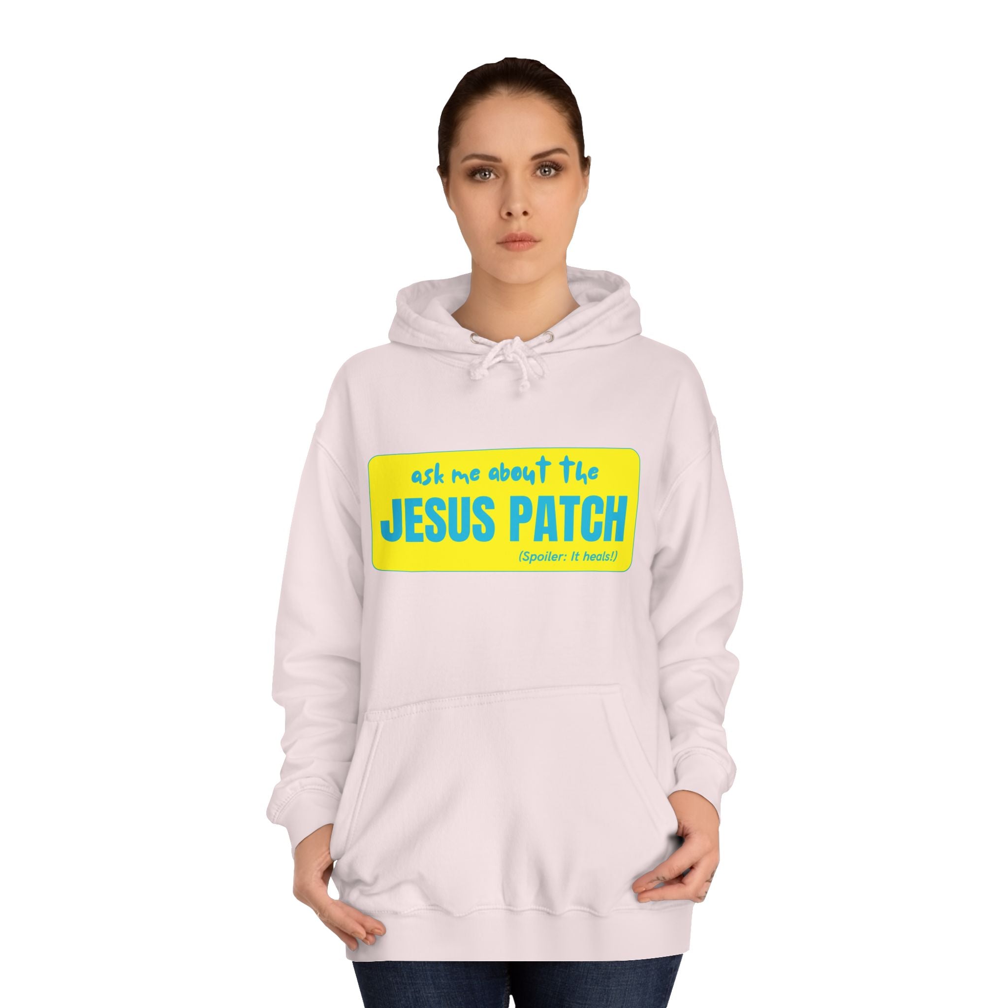 "Ask Me About the Jesus Patch"- Graphic College Hoodie