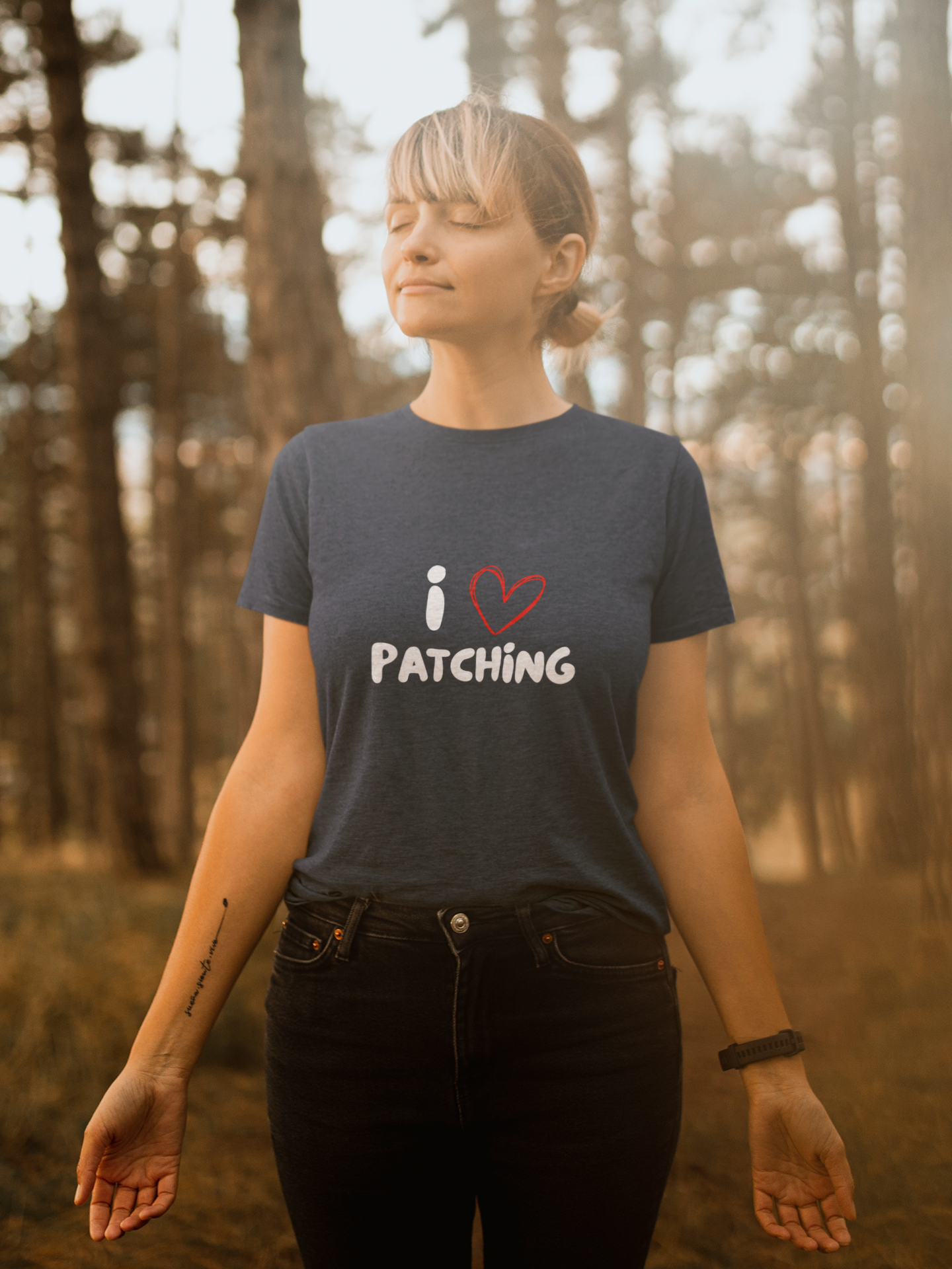 "I Love Patching" - Lightweight Cotton T-Shirt