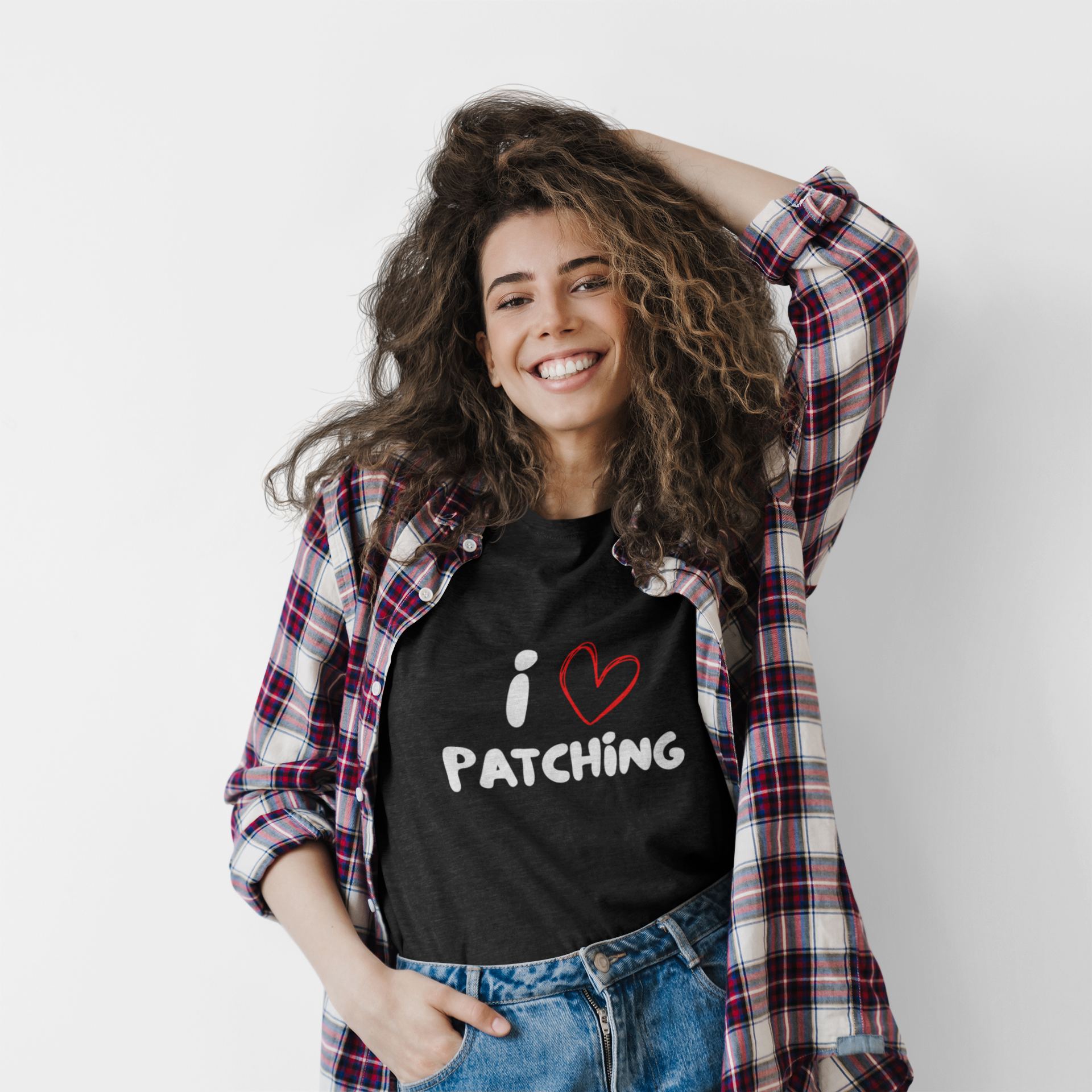 "I Love Patching" - Lightweight Cotton T-Shirt