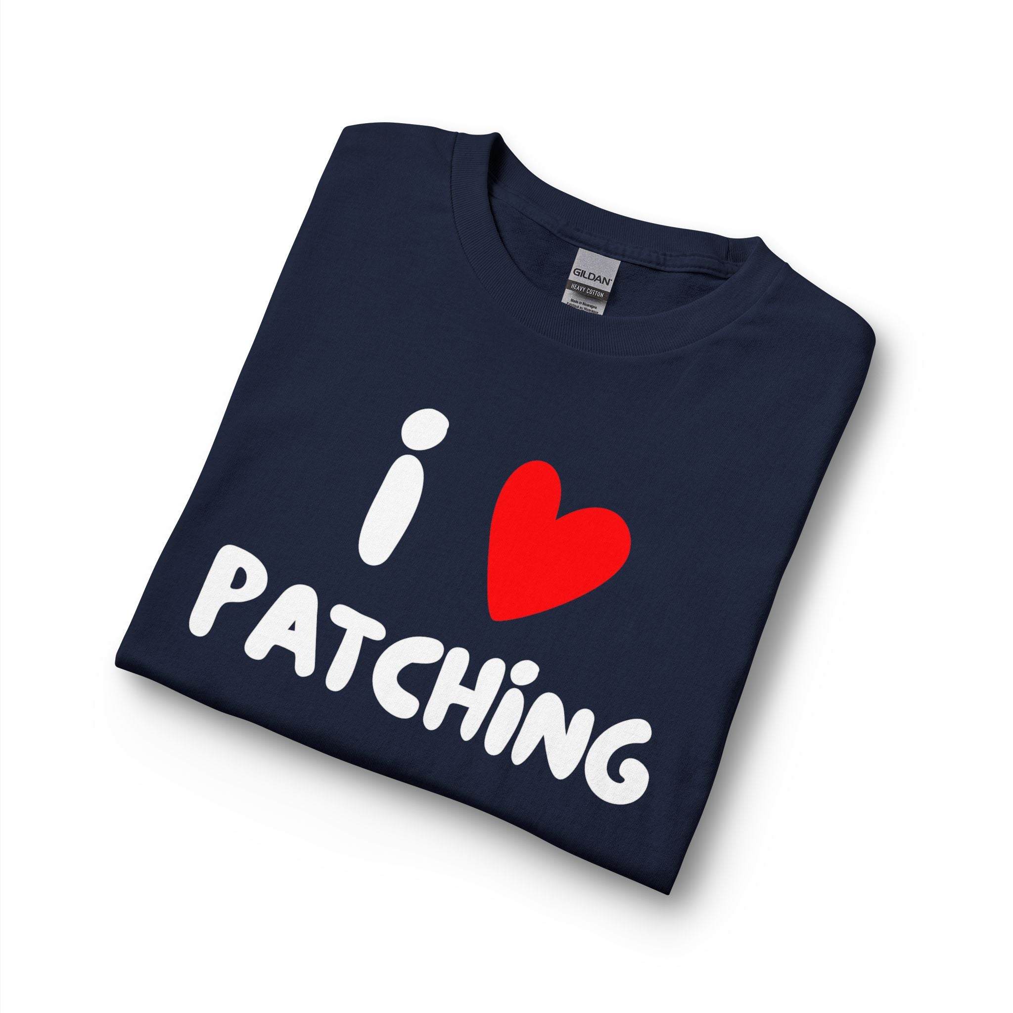 "I Love Patching" - Long Sleeve Cotton T-shirt