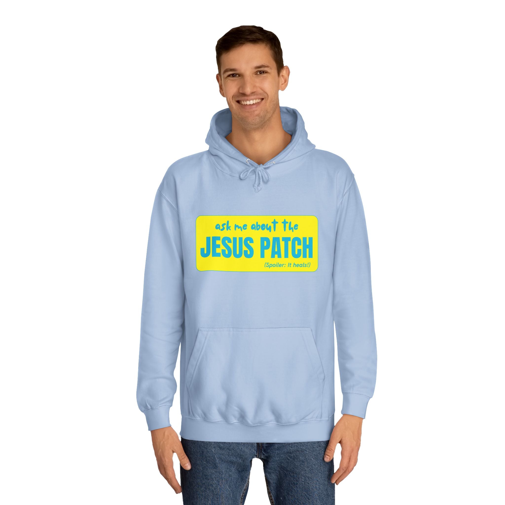 "Ask Me About the Jesus Patch"- Graphic College Hoodie