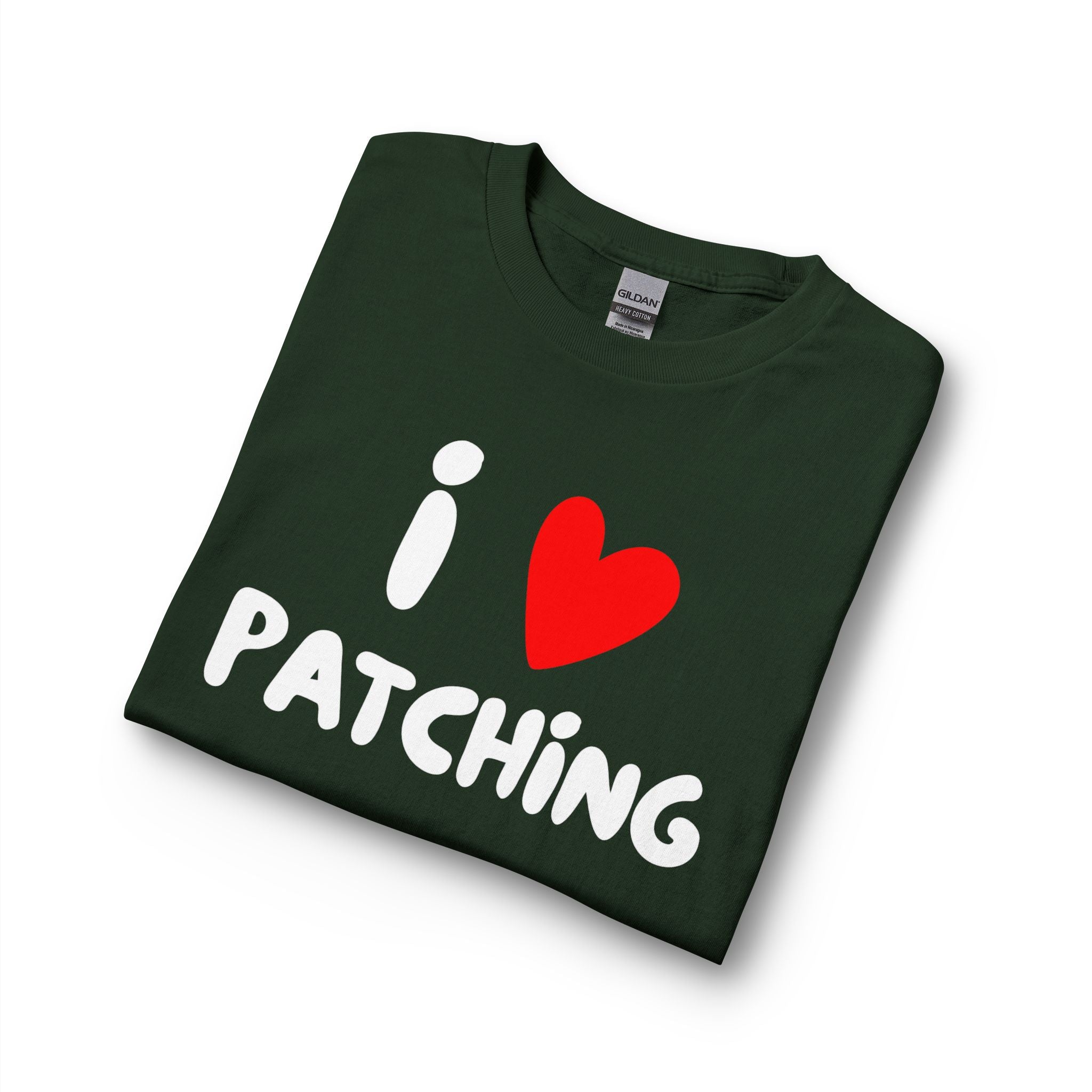 "I Love Patching" - Long Sleeve Cotton T-shirt