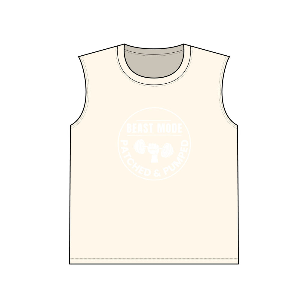 "Beast Mode Muscle Tank Patched & Pumped" - Gym Tank Top