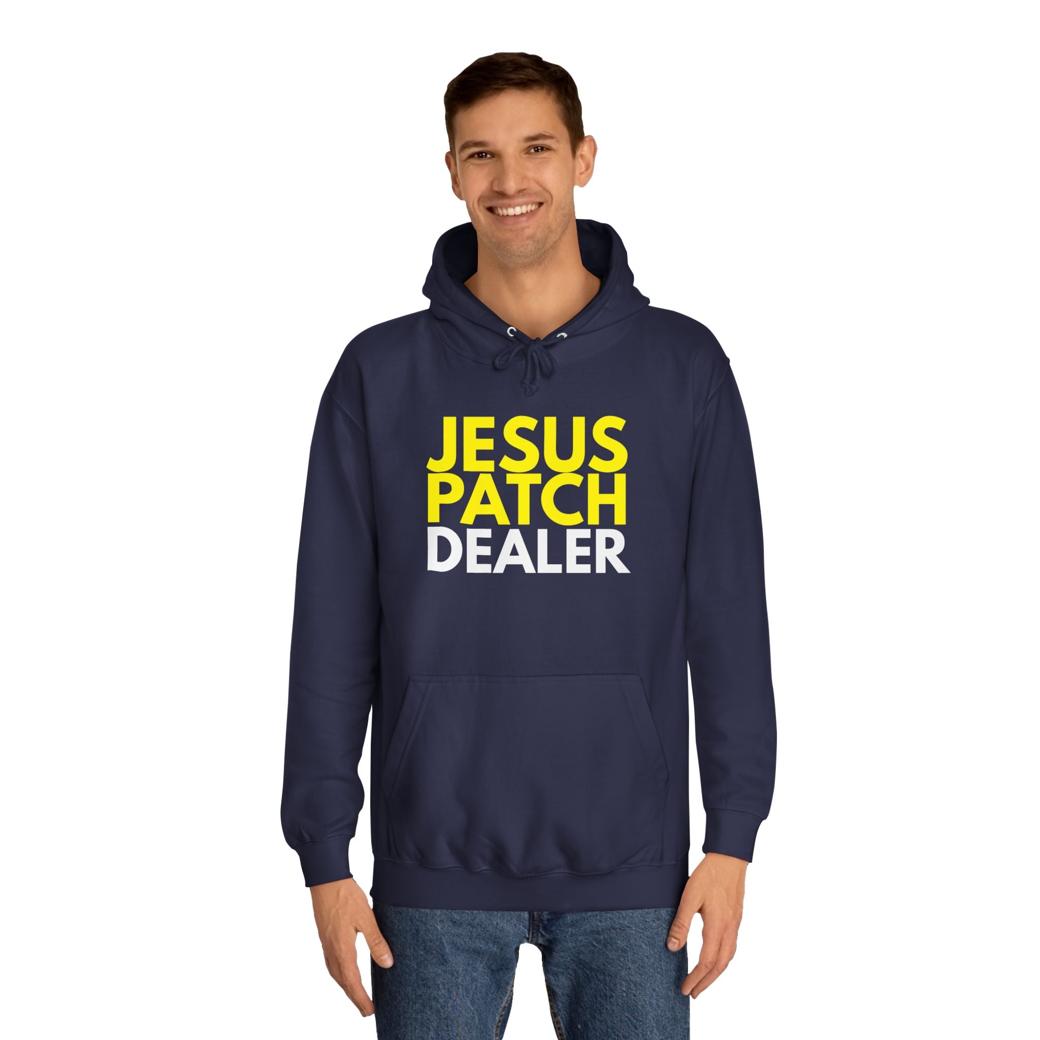 "JESUS PATCH DEALER" - Bold Graphic Hoodie