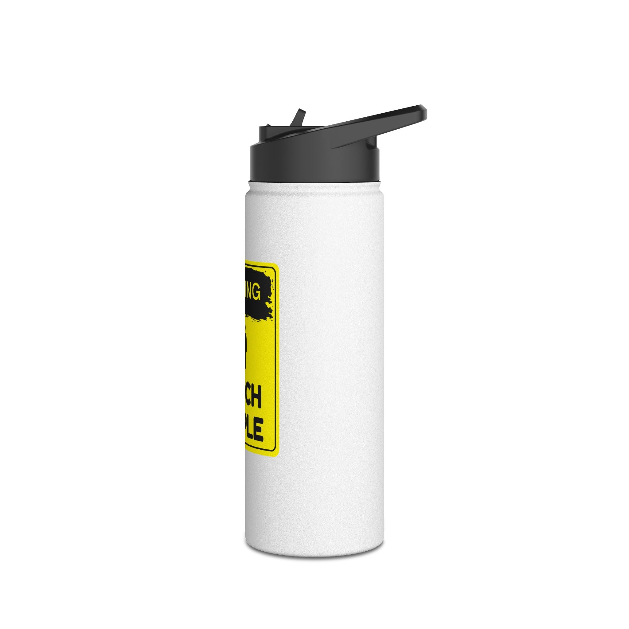 "Warning: I Patch People" - Stainless Steel Water Bottle (12oz, 18oz, 32oz)