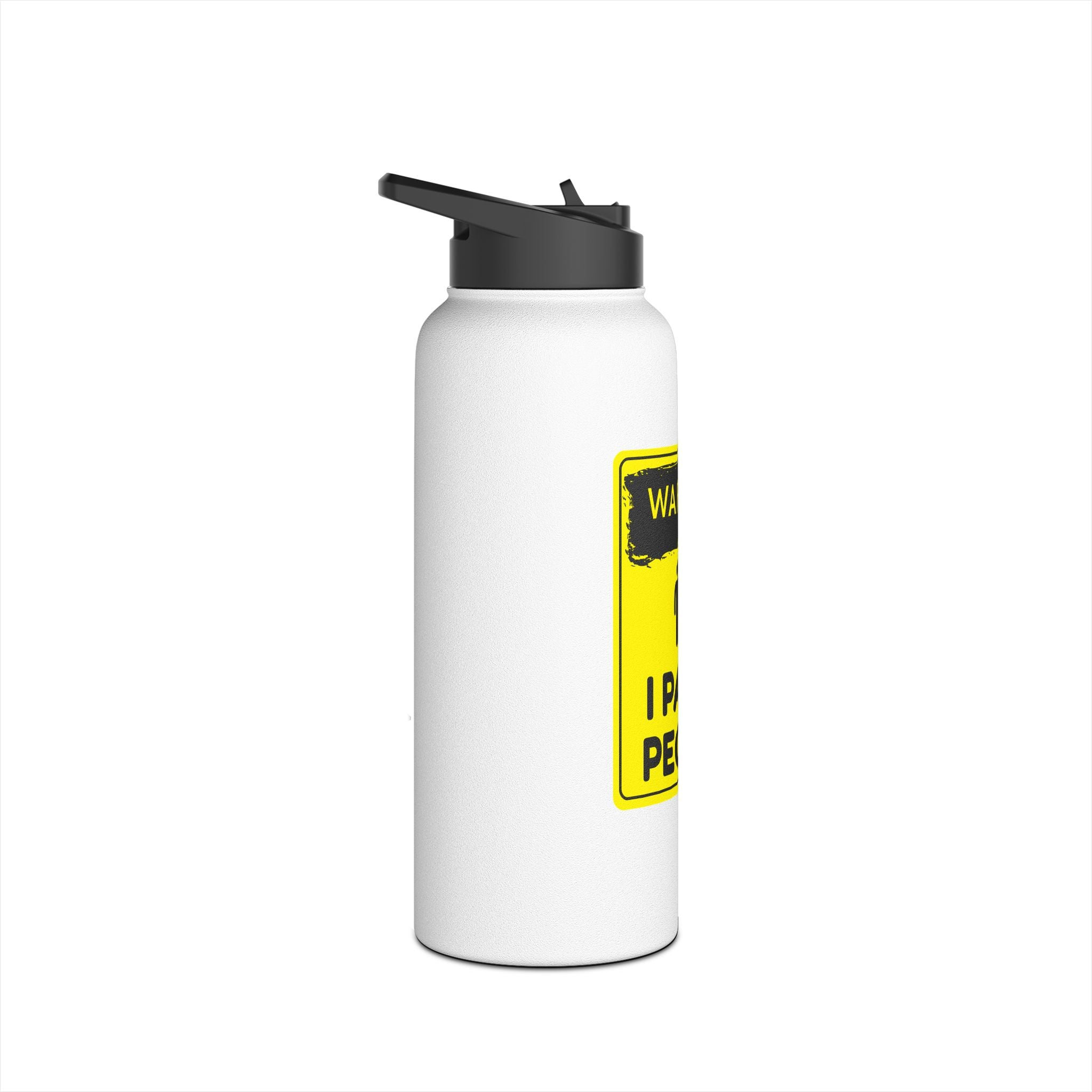 "Warning: I Patch People" - Stainless Steel Water Bottle (12oz, 18oz, 32oz)