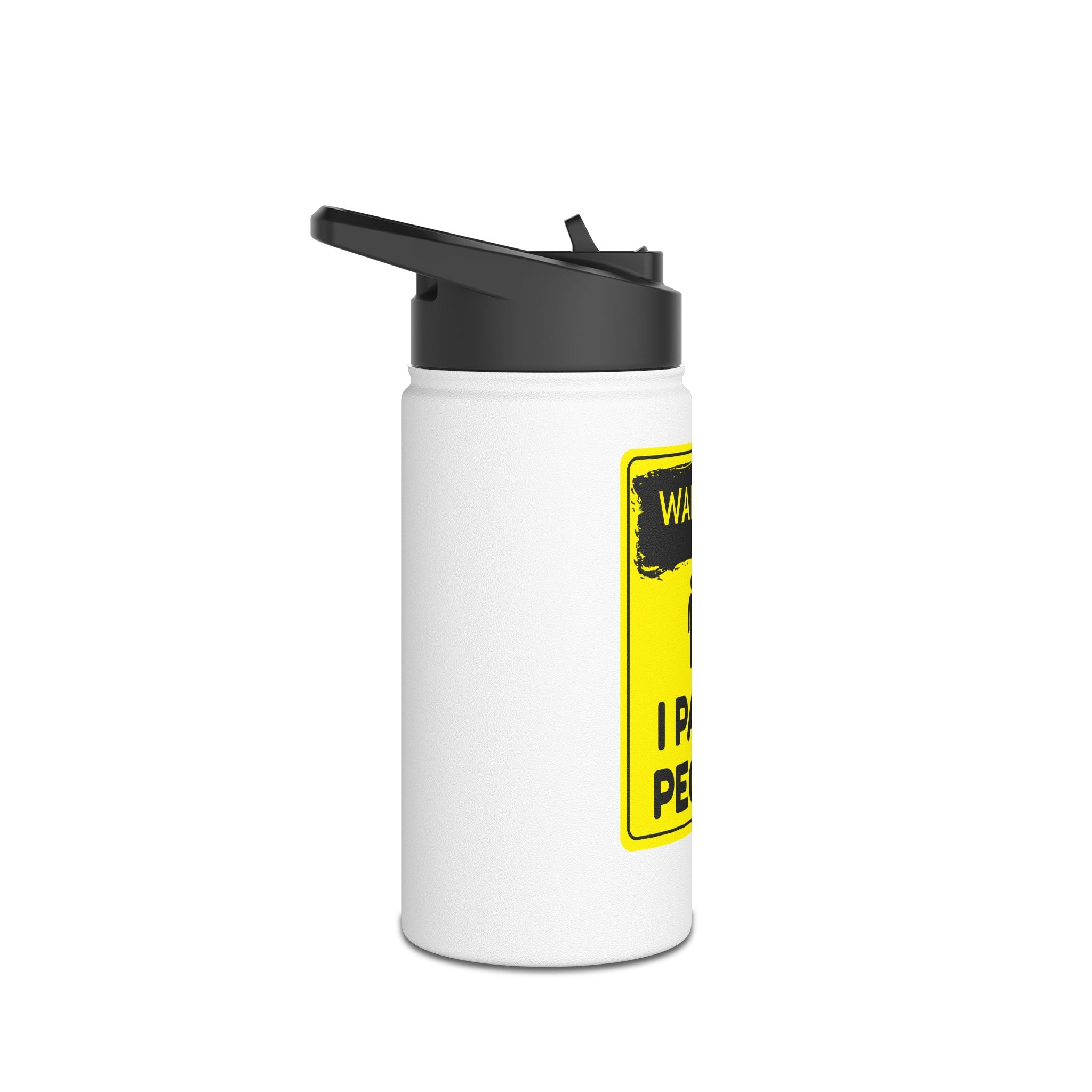 "Warning: I Patch People" - Stainless Steel Water Bottle (12oz, 18oz, 32oz)