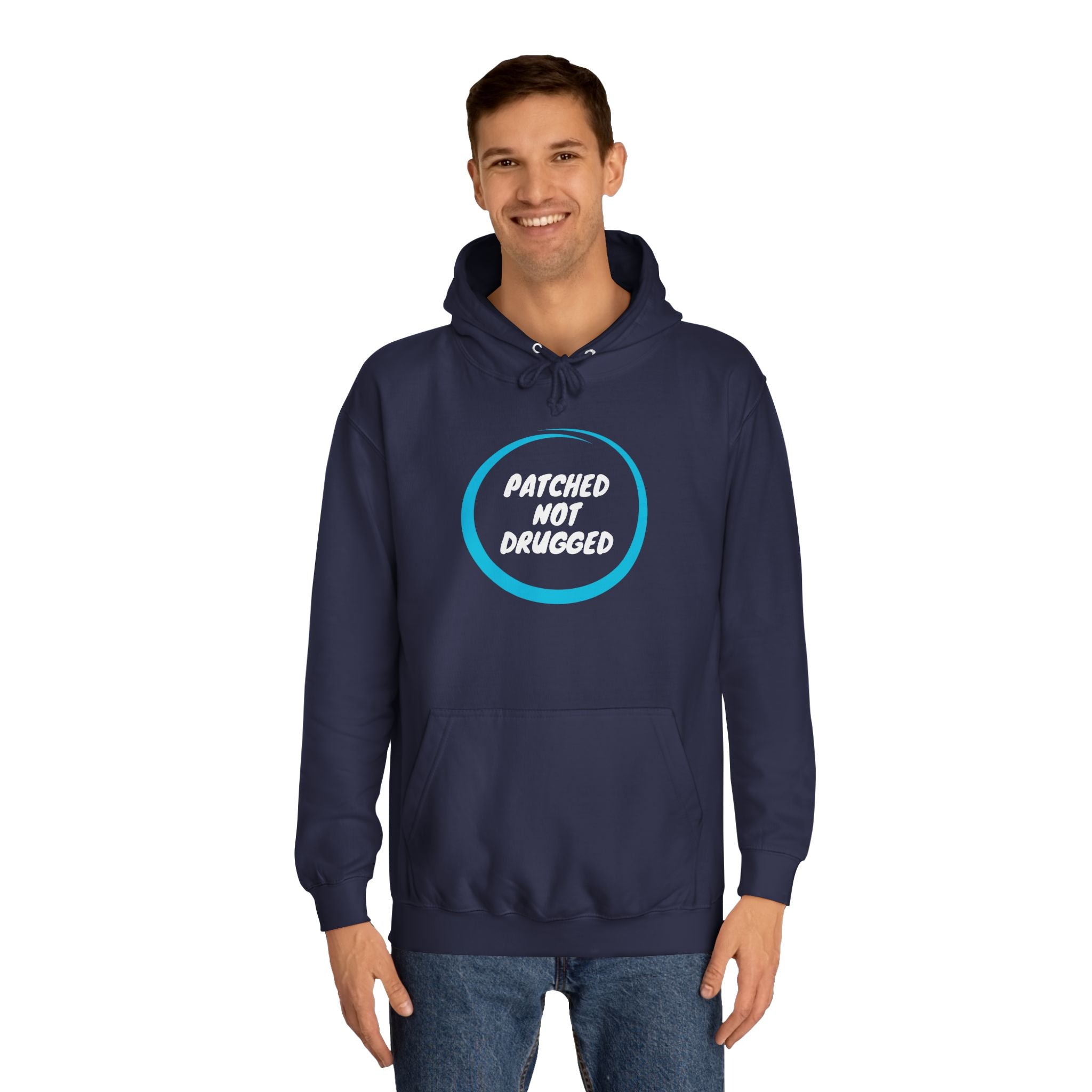 "Patched Not Drugged" - Unisex College Hoodie