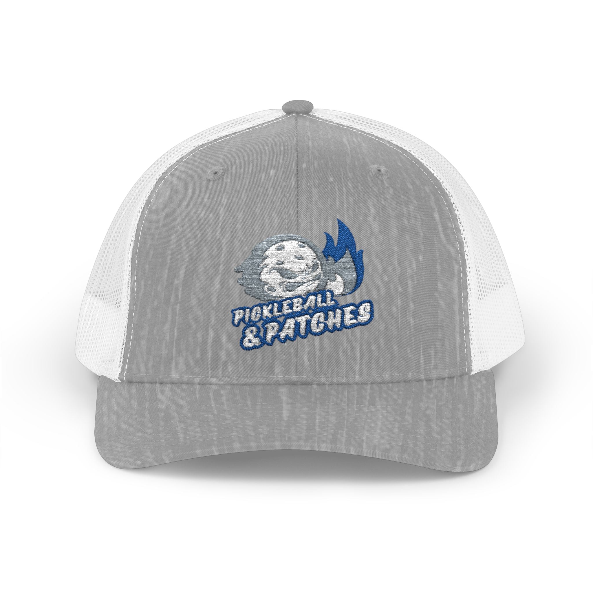 Embroidered "Pickleball & Patches" - Snapback Trucker Cap