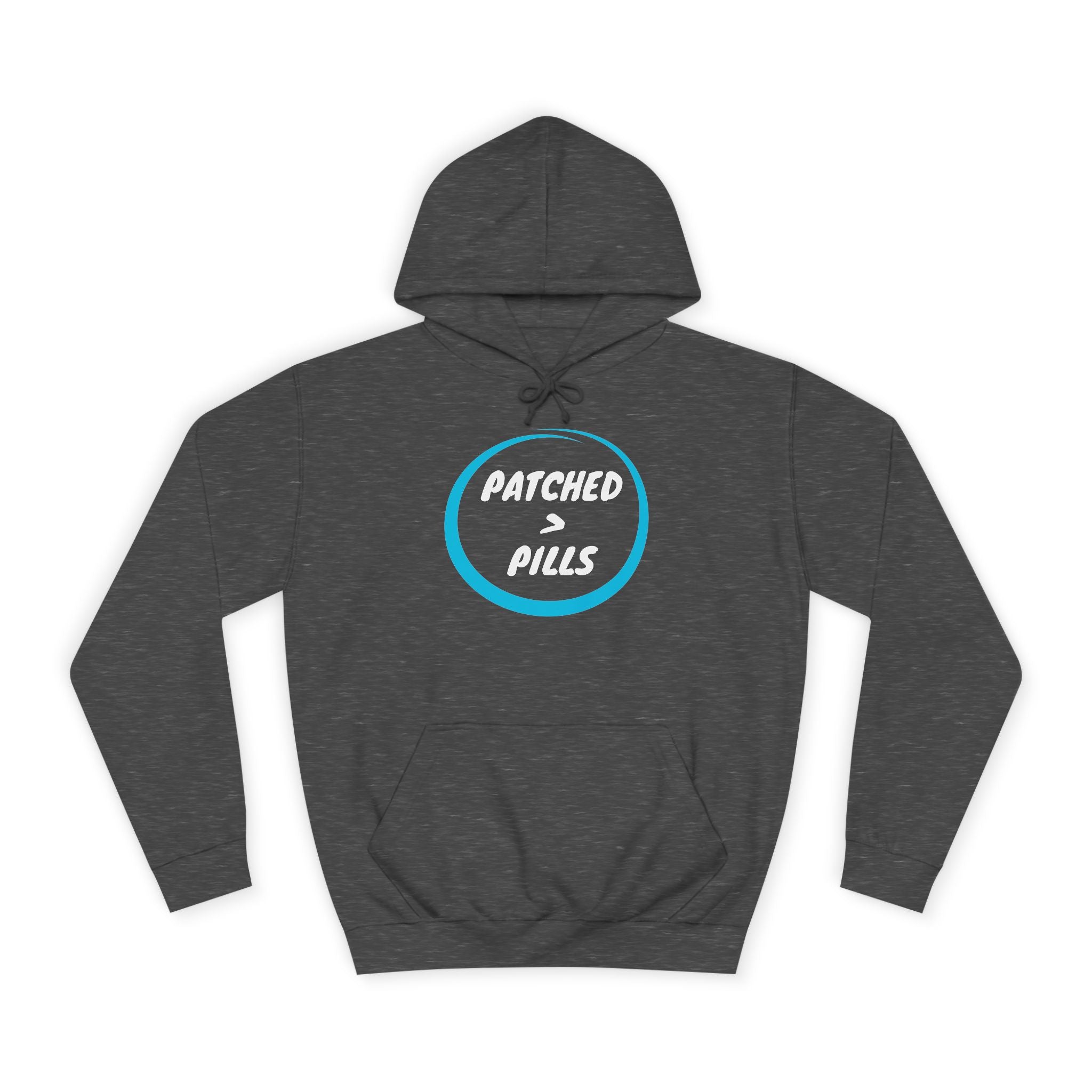 "Patched over Pills" - Unisex College Hoodie