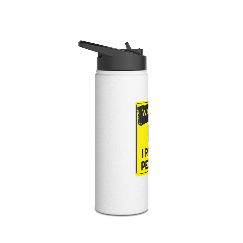 "Warning: I Patch People" - Stainless Steel Water Bottle (12oz, 18oz, 32oz)