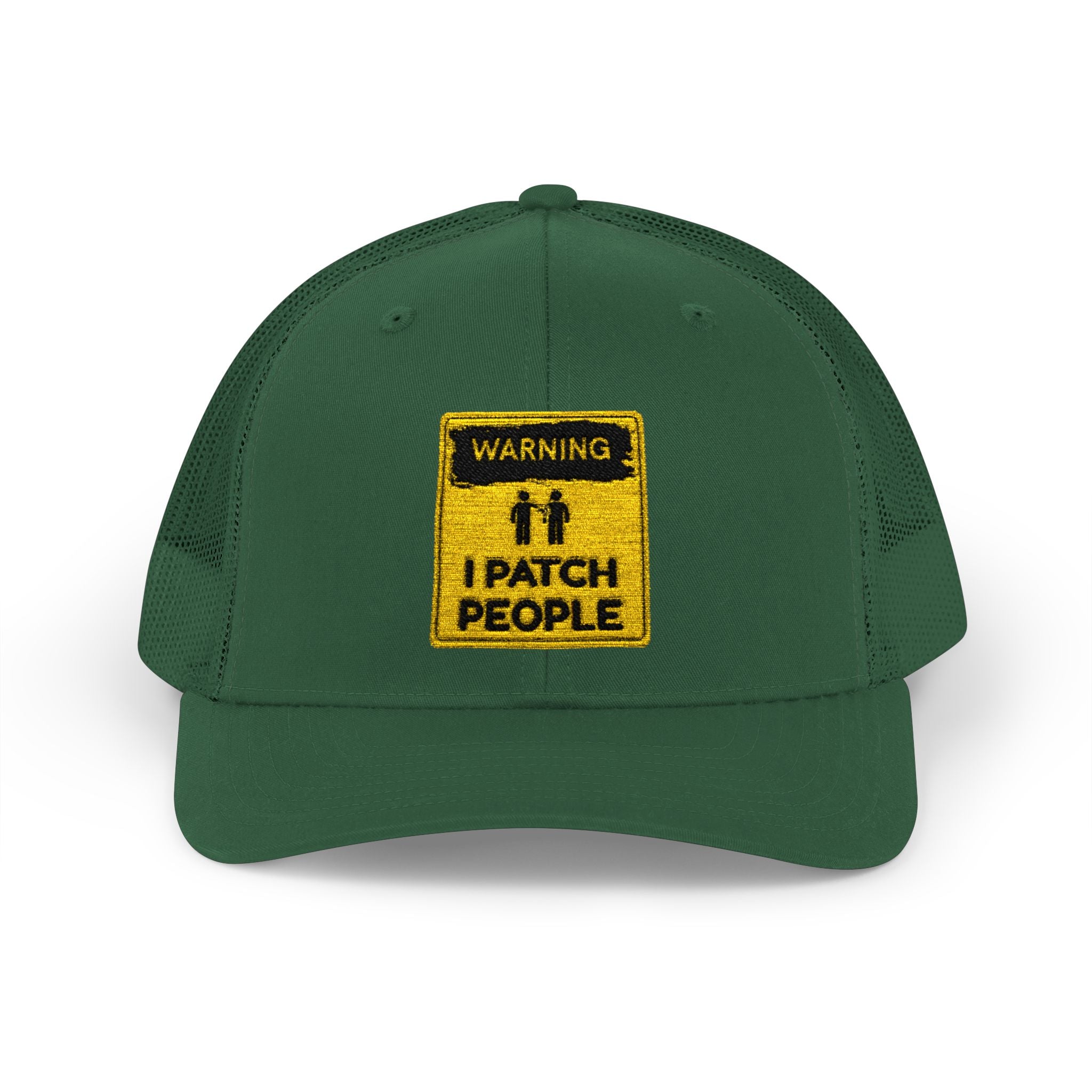 "Warning: I Patch People" - Snapback Trucker Cap