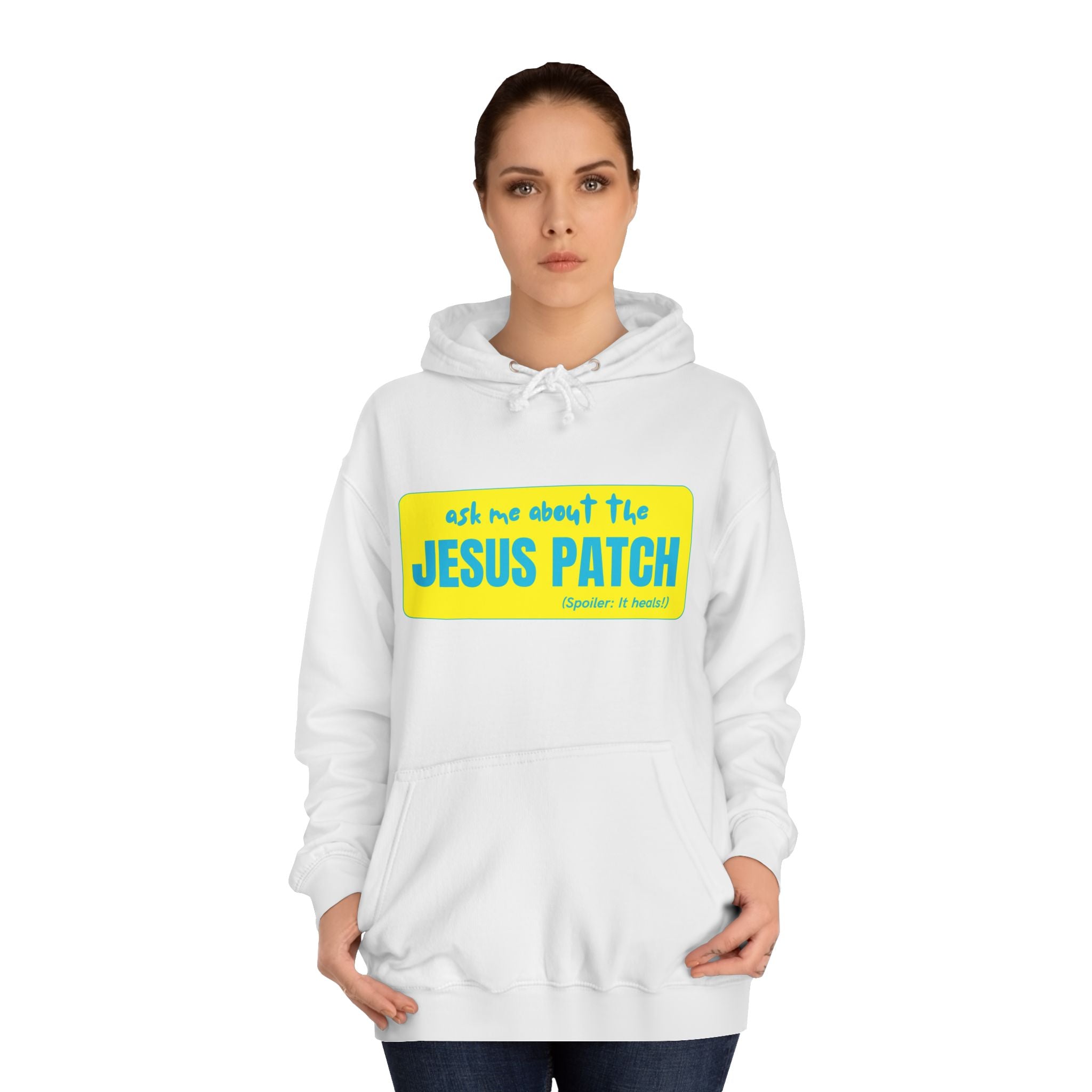 "Ask Me About the Jesus Patch"- Graphic College Hoodie