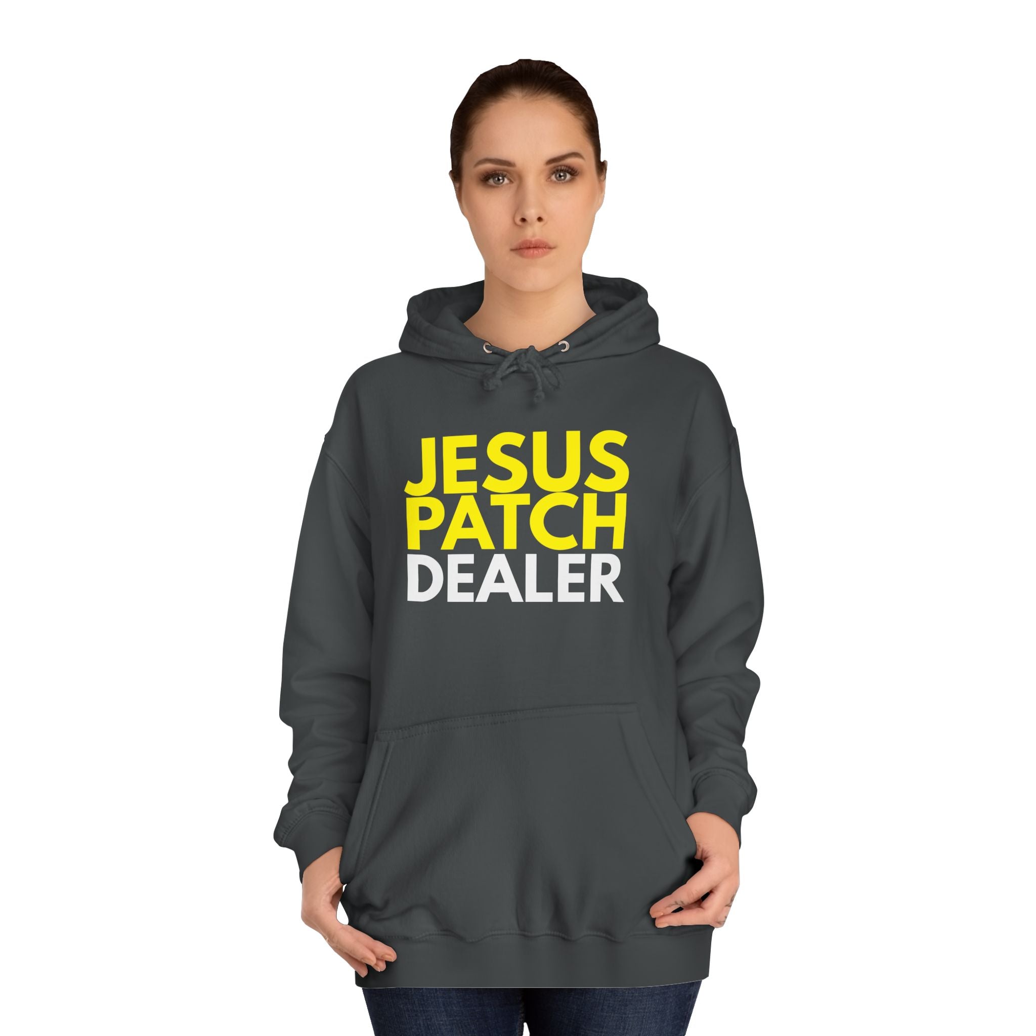 "JESUS PATCH DEALER" - Bold Graphic Hoodie