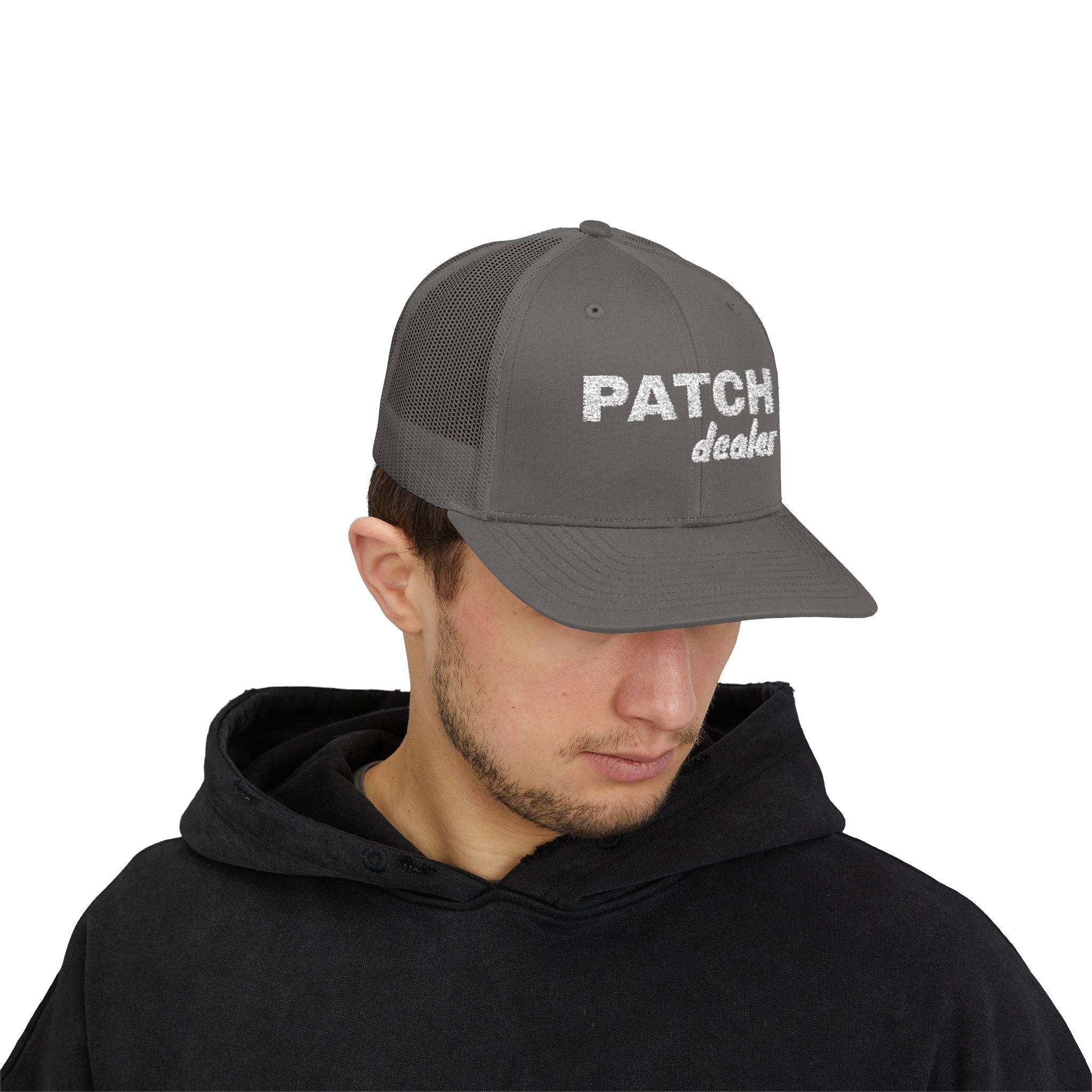 "Patch Dealer" - Snapback Trucker Hat - Embroidered Hat
