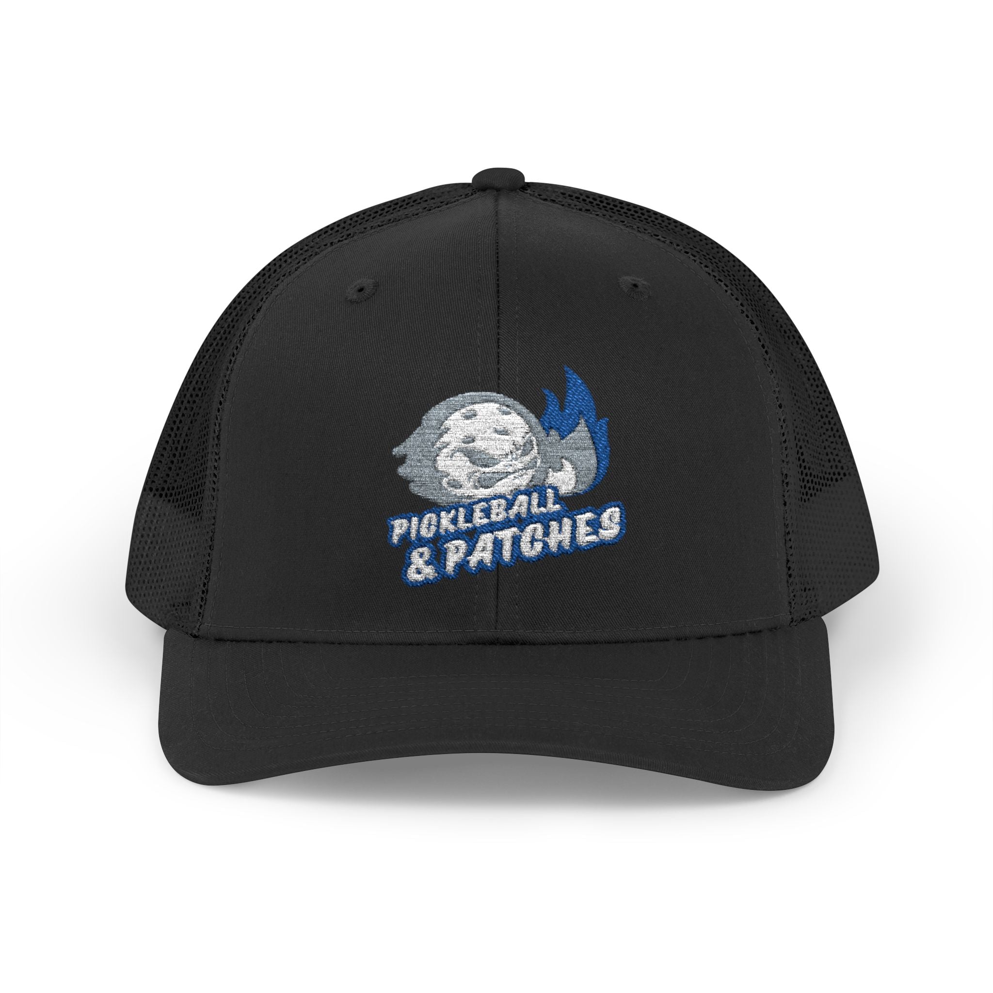 Embroidered "Pickleball & Patches" - Snapback Trucker Cap