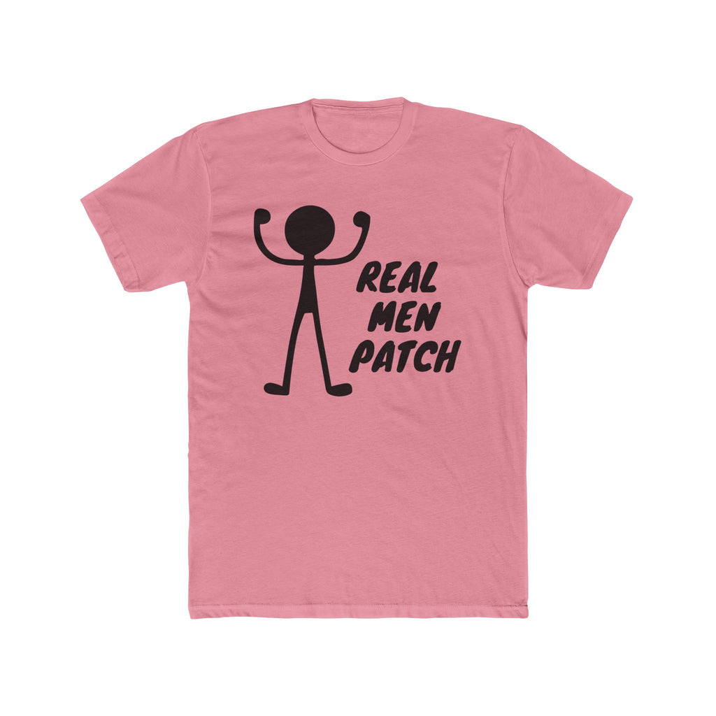 "Real Men Patch" - Lightweight Cotton T-shirt