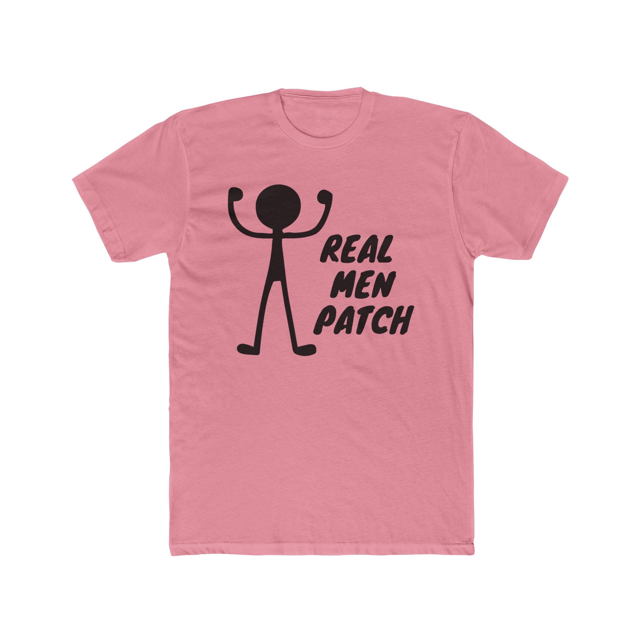 "Real Men Patch" - Lightweight Cotton T-shirt