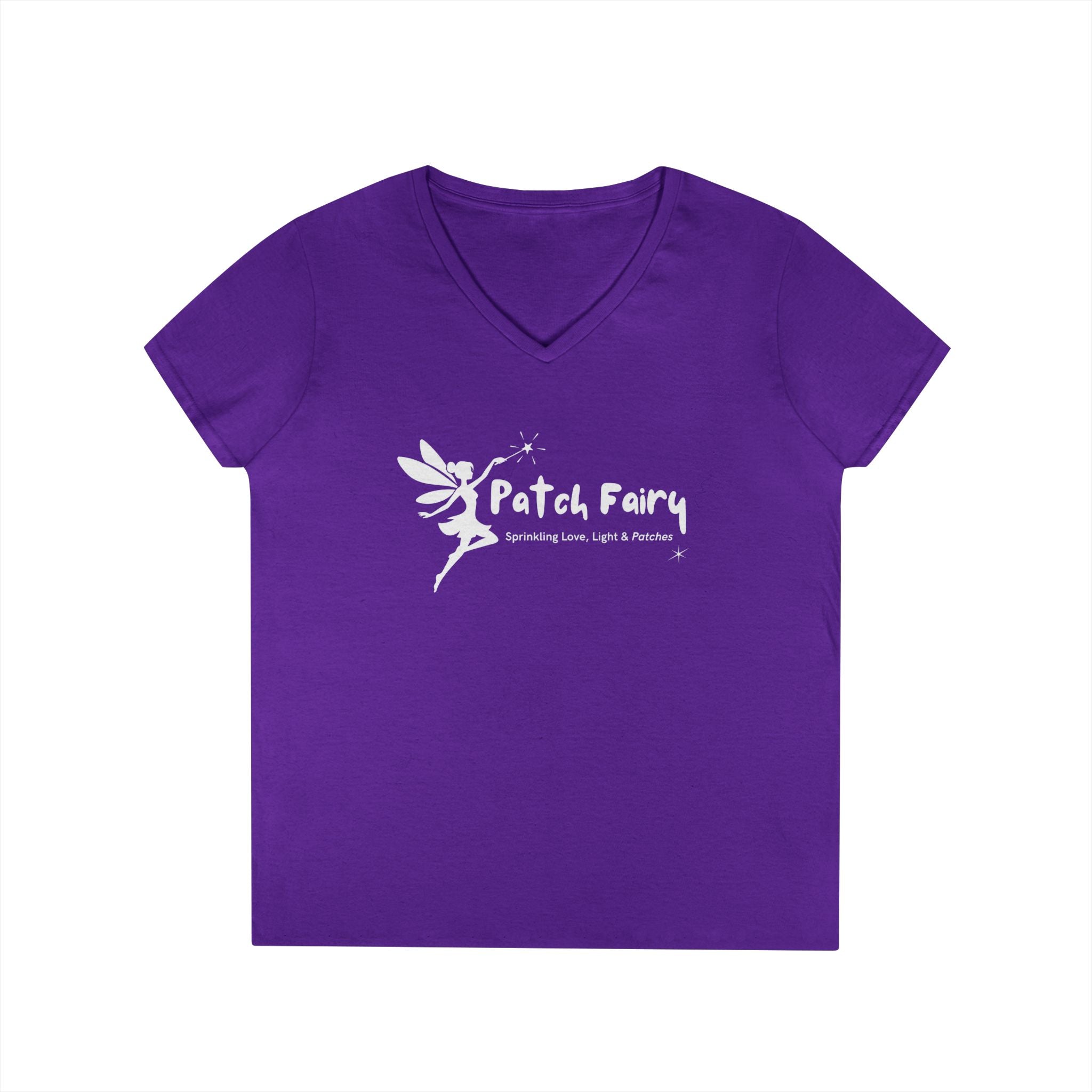 "Patch Fairy" - Ladies V-Neck T-Shirt