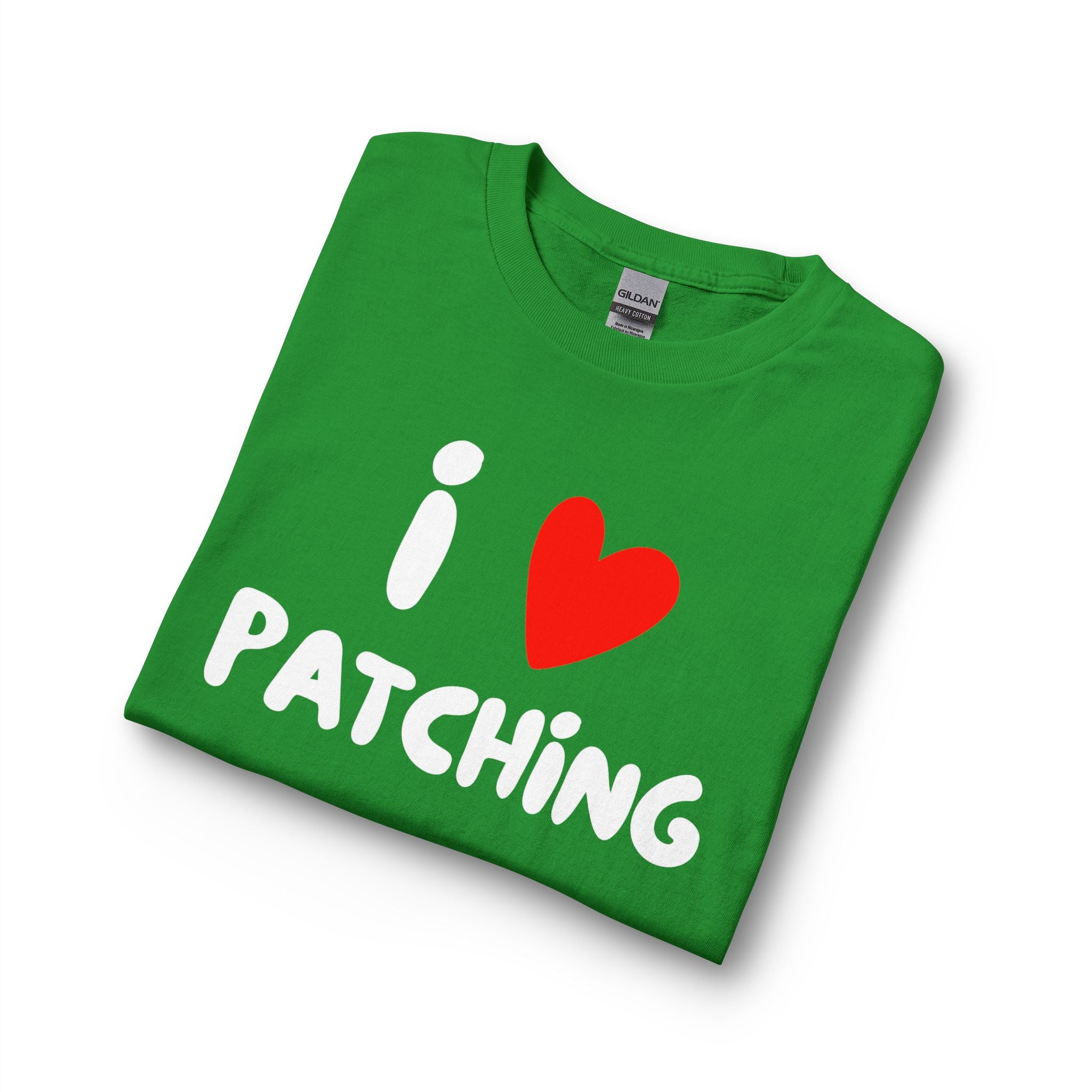 "I Love Patching" - Long Sleeve Cotton T-shirt