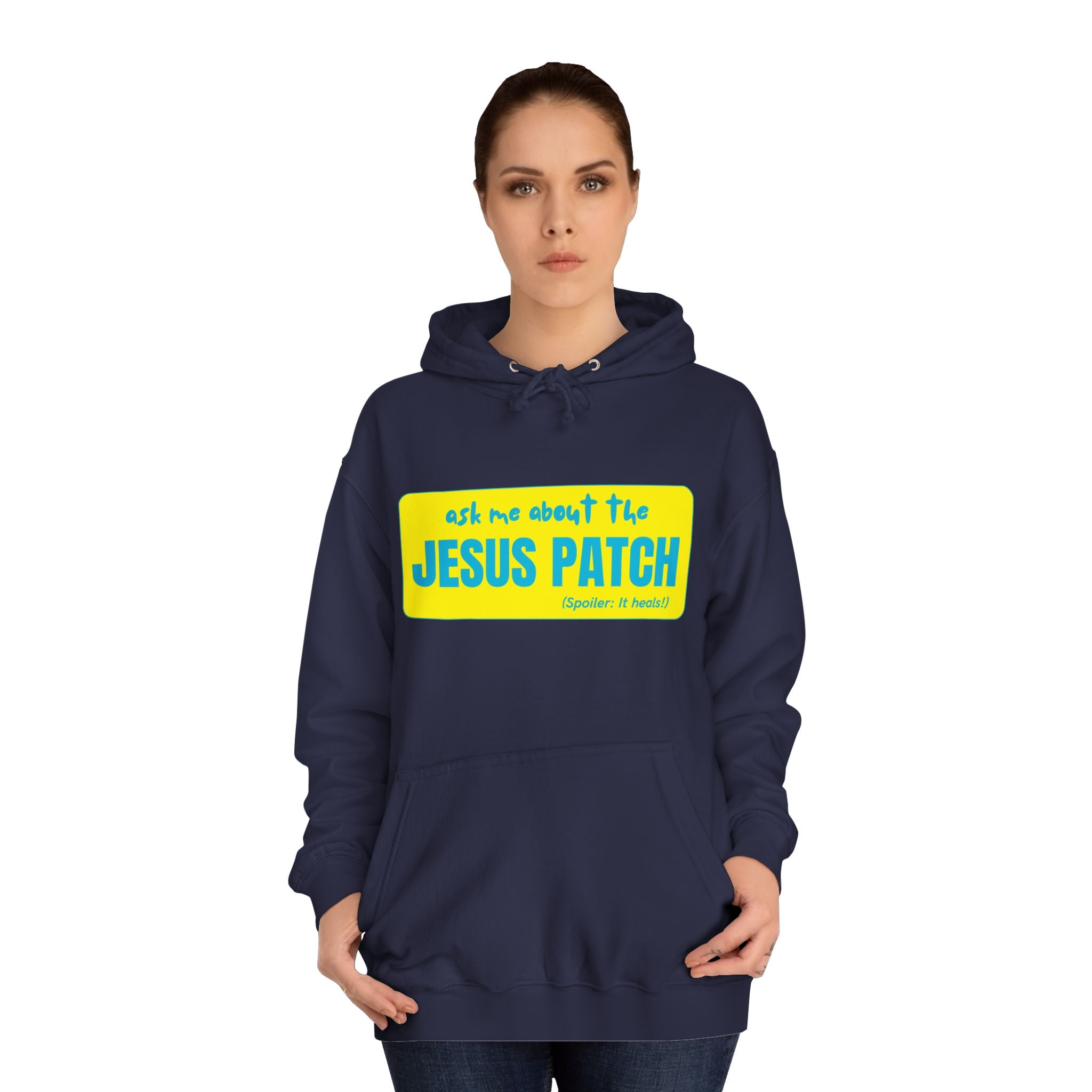 "Ask Me About the Jesus Patch"- Graphic College Hoodie