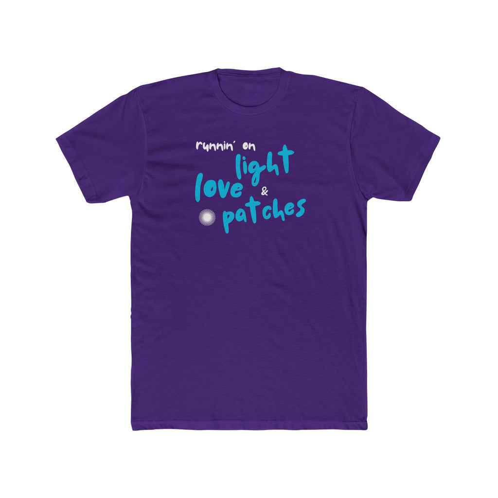 "Running On Light Love and Patches" - Unisex Cotton Crew T-shirt