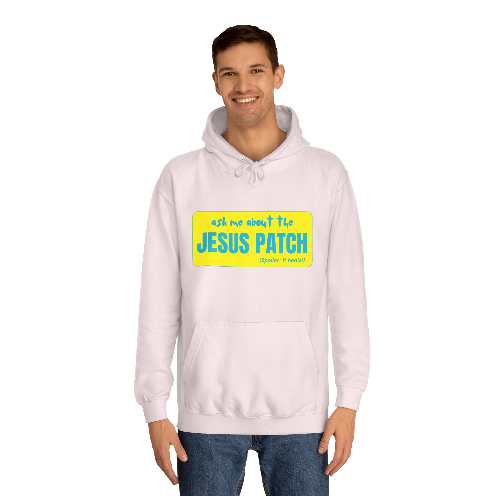 "Ask Me About the Jesus Patch"- Graphic College Hoodie