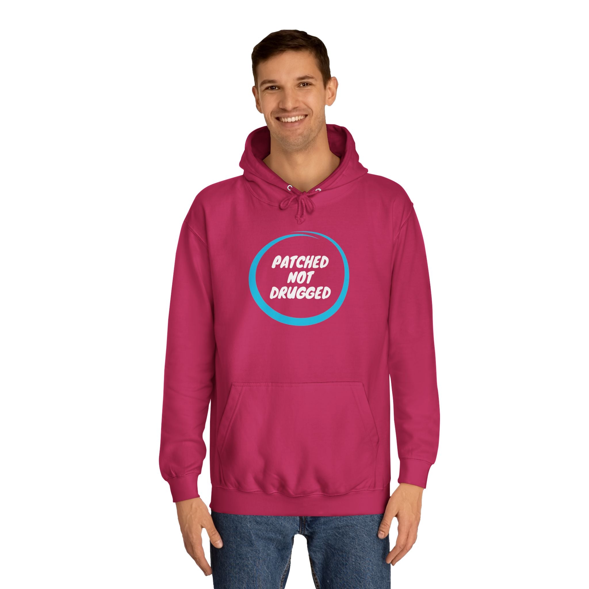 "Patched Not Drugged" - Unisex College Hoodie