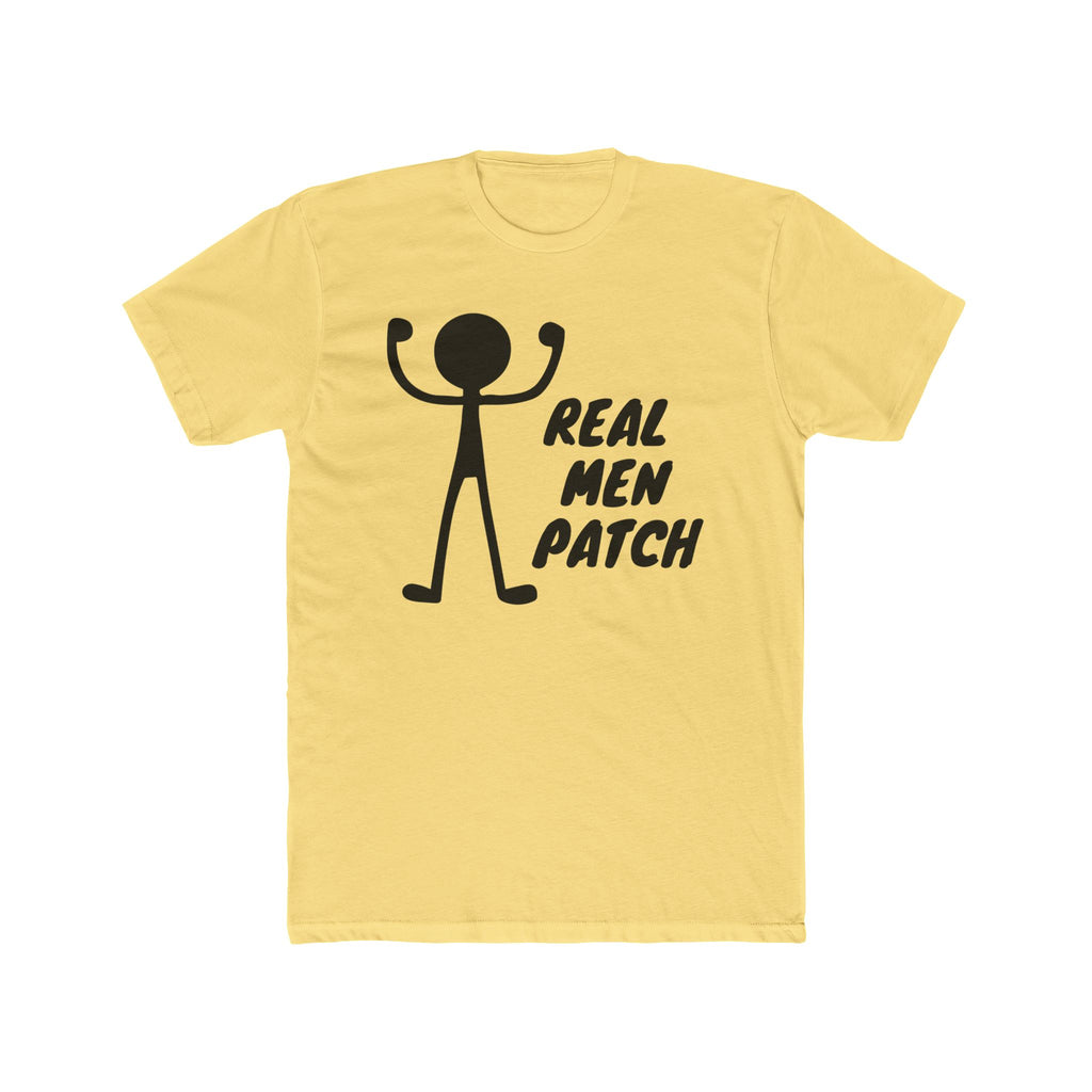 "Real Men Patch" - Lightweight Cotton T-shirt