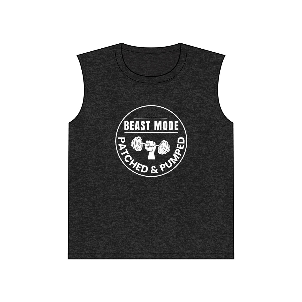 "Beast Mode Muscle Tank Patched & Pumped" - Gym Tank Top