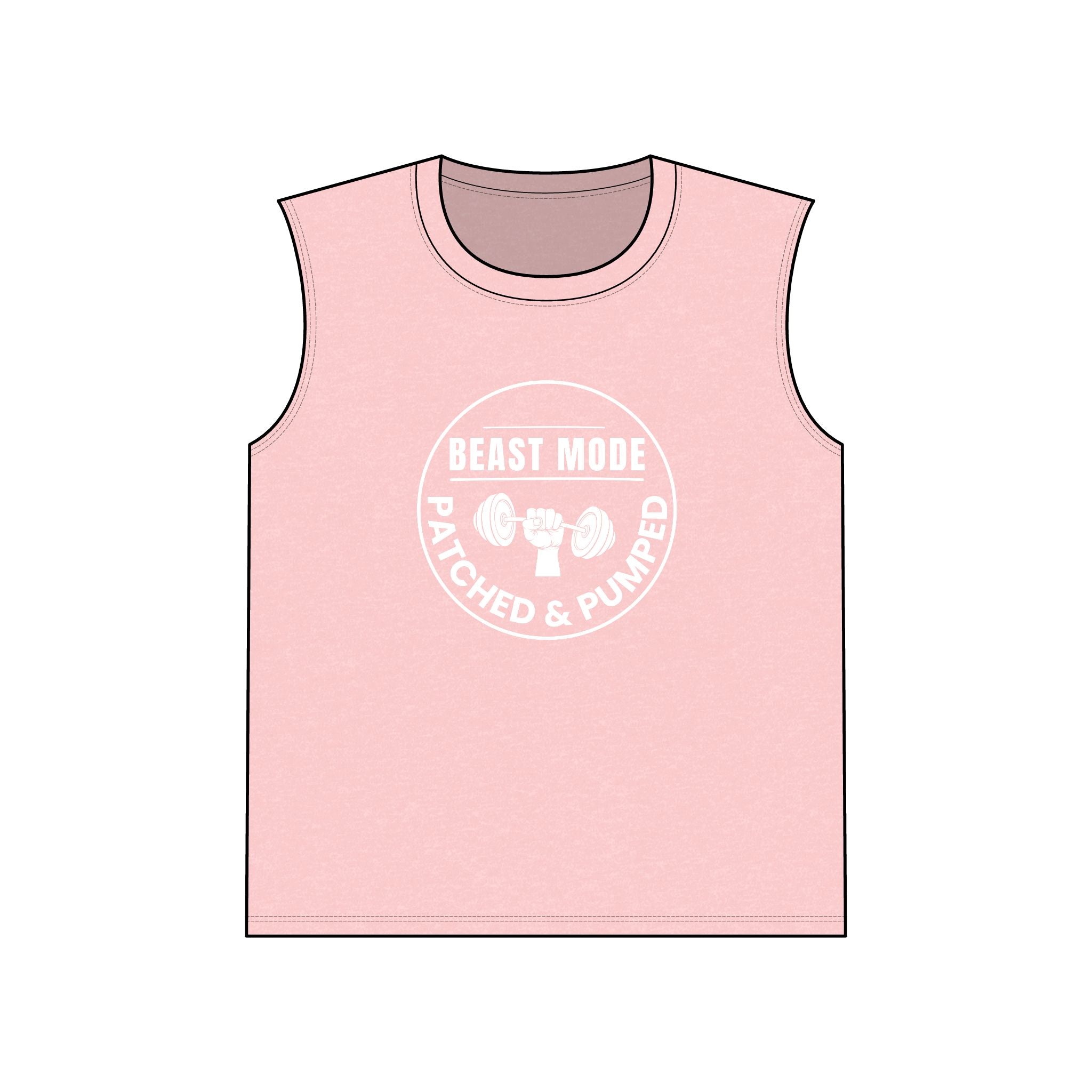 "Beast Mode Muscle Tank Patched & Pumped" - Gym Tank Top