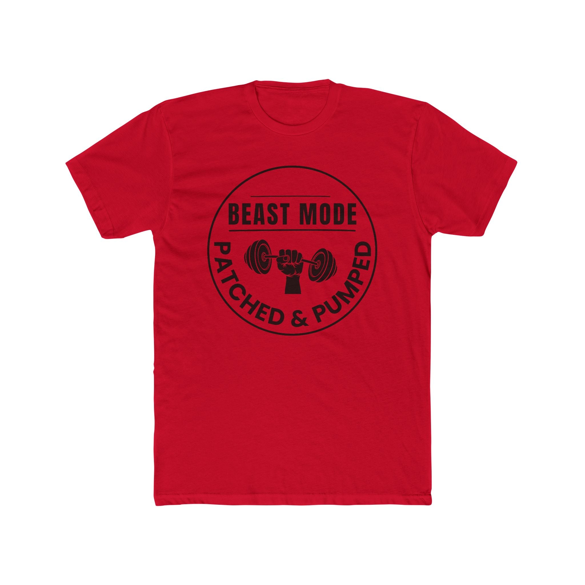 "Beast Mode Patched & Pumped" - Lightweight Cotton T‑Shirt