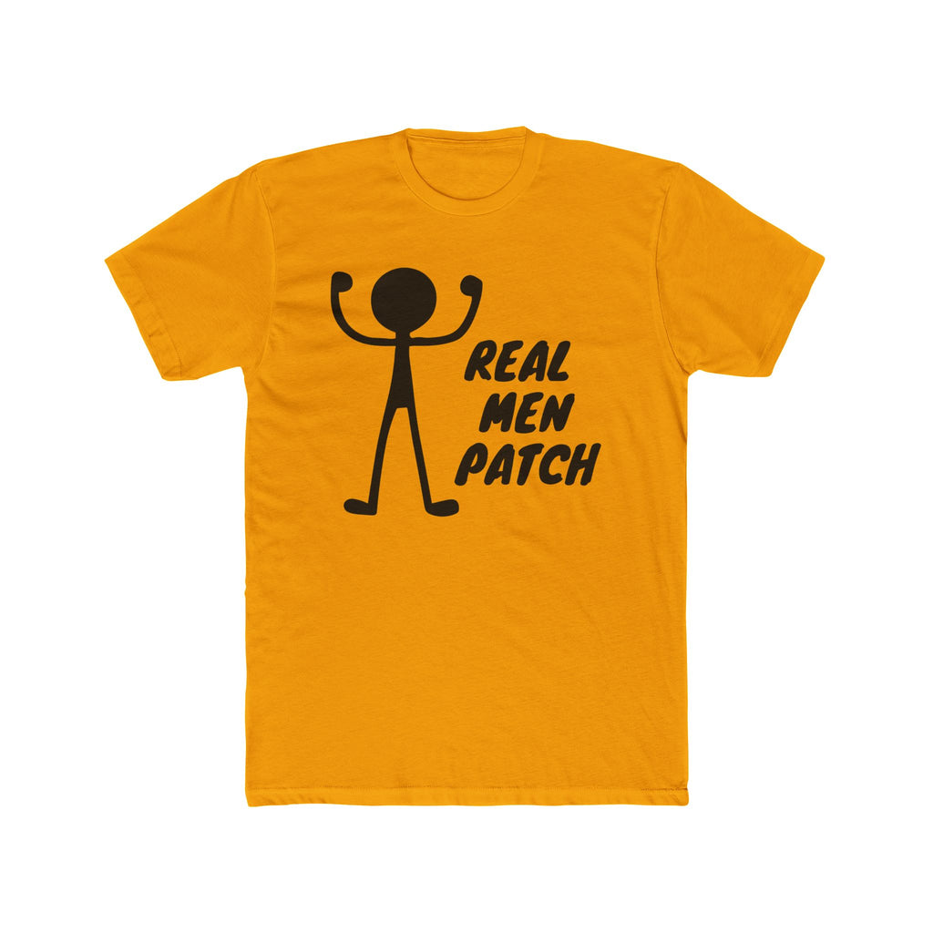 "Real Men Patch" - Lightweight Cotton T-shirt