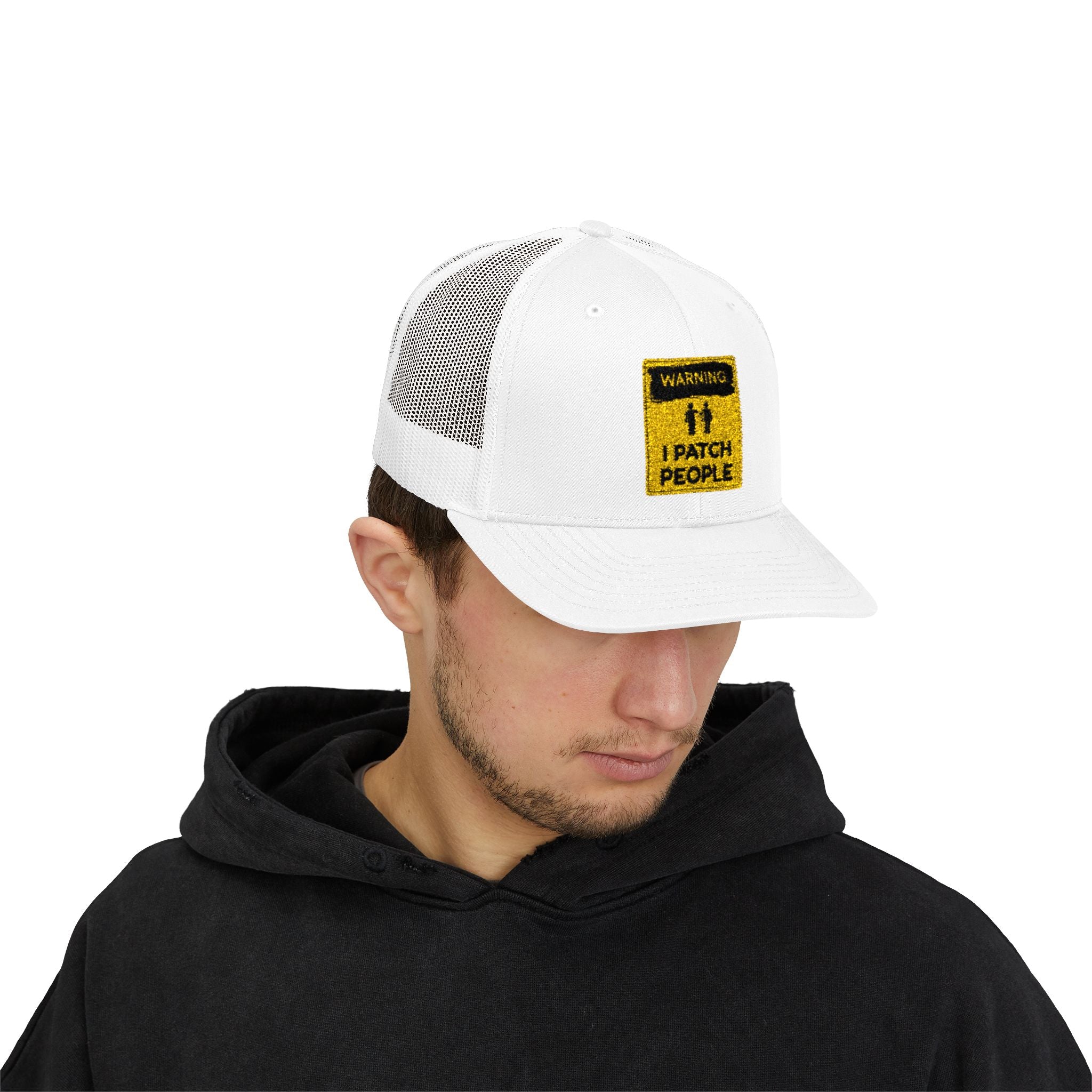 "Warning: I Patch People" - Snapback Trucker Cap