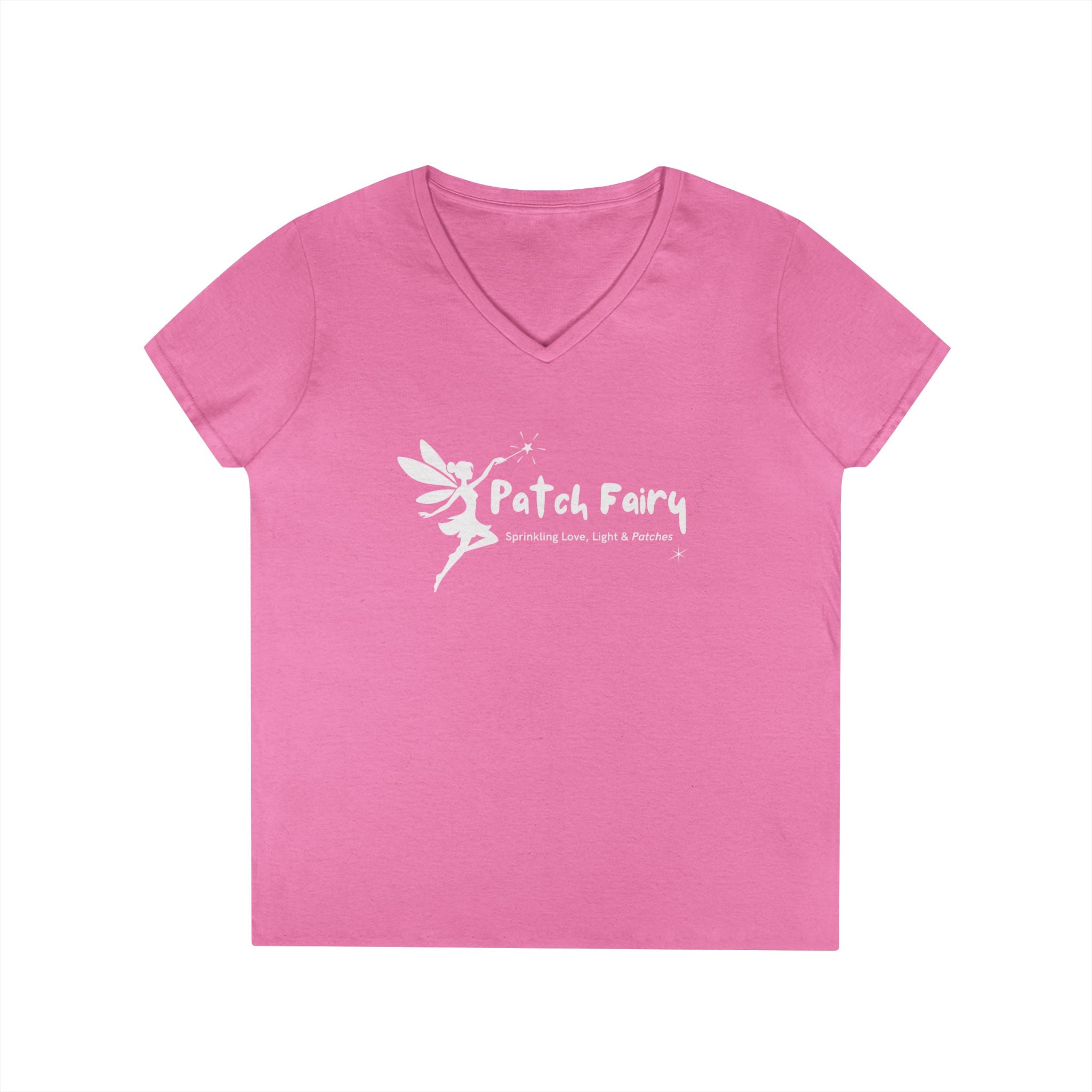 "Patch Fairy" - Ladies V-Neck T-Shirt