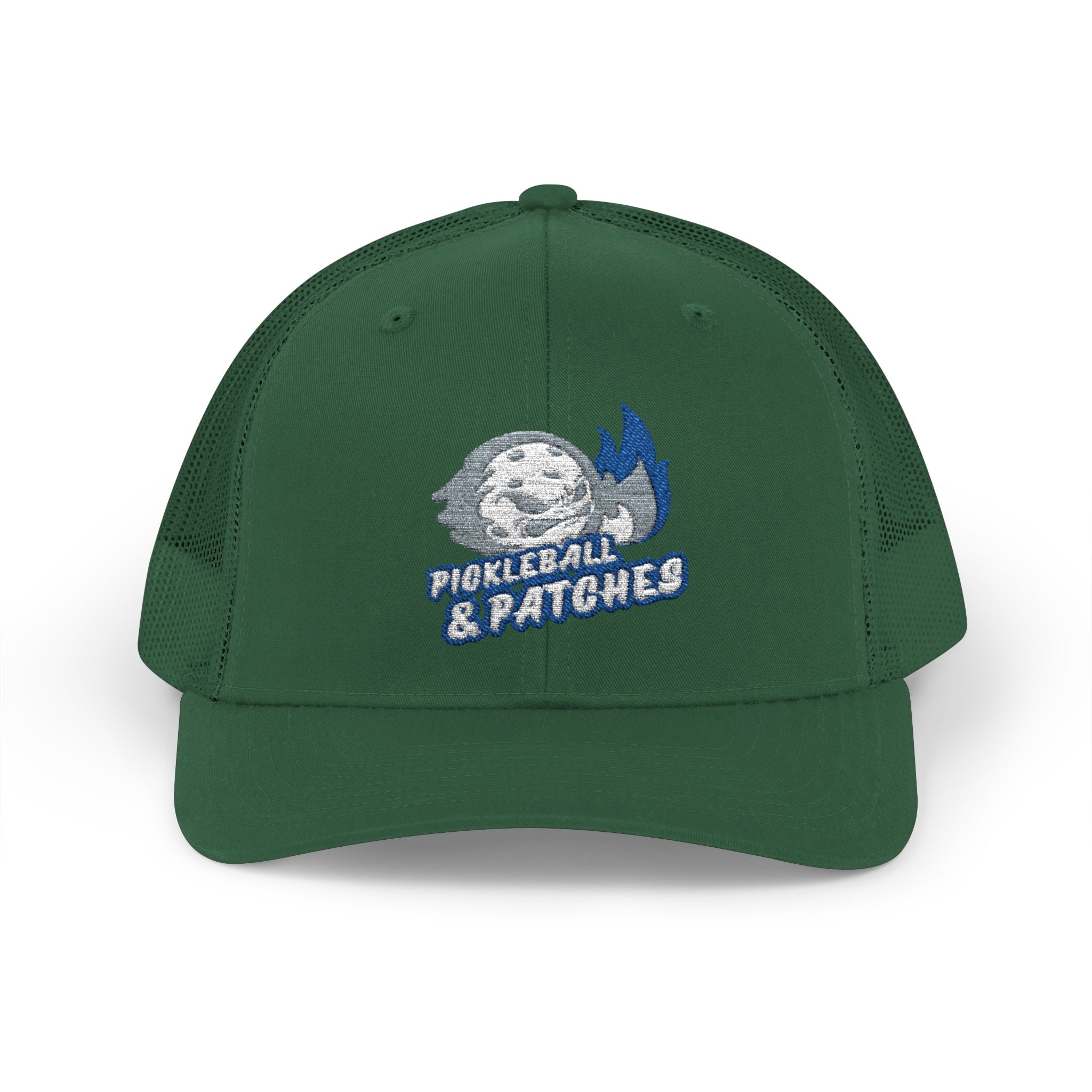 Embroidered "Pickleball & Patches" - Snapback Trucker Cap